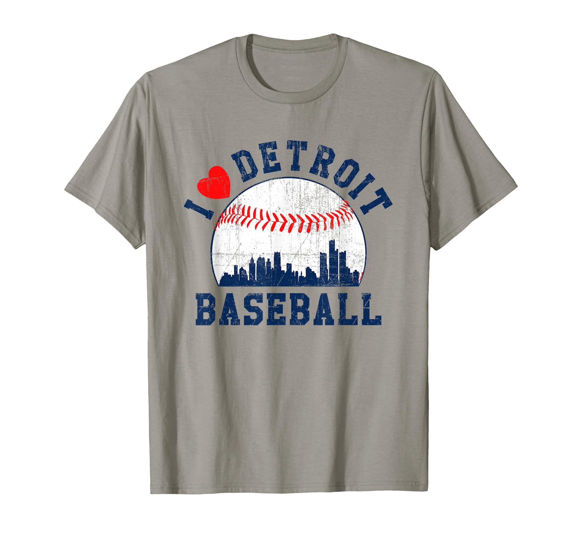 I Love Detroit Baseball Skyline T-Shirt - Custom Art Print for Adults - T-Shirt, Sweatshirt, Hoodie