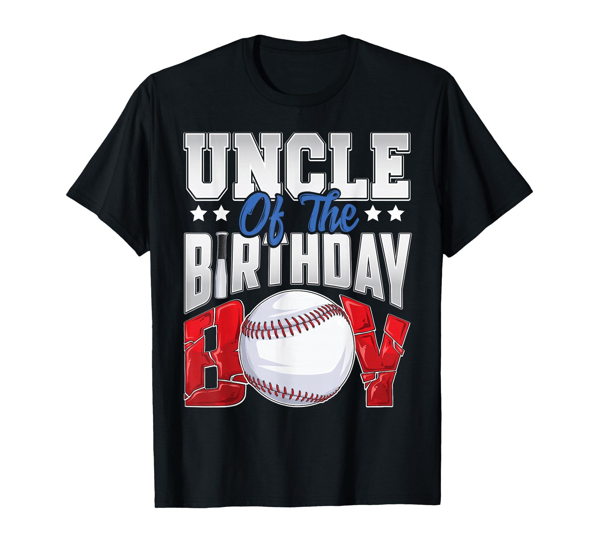 Uncle Baseball Birthday Family Baller B Day T-Shirt - Graphic Print Unisex - T-Shirt, Sweatshirt, Hoodie