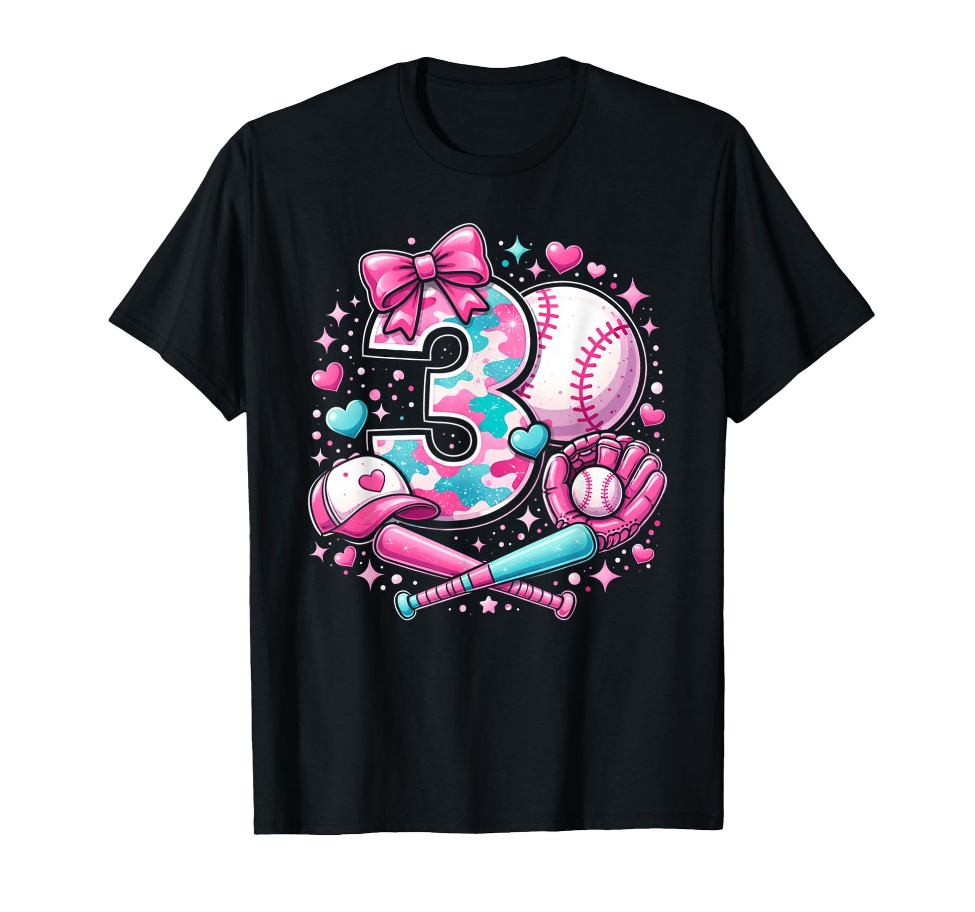 Baseball 3Rd Birthday Celebration Softball T-Shirt - Novelty Apparel Unisex - T-Shirt, Sweatshirt, Hoodie