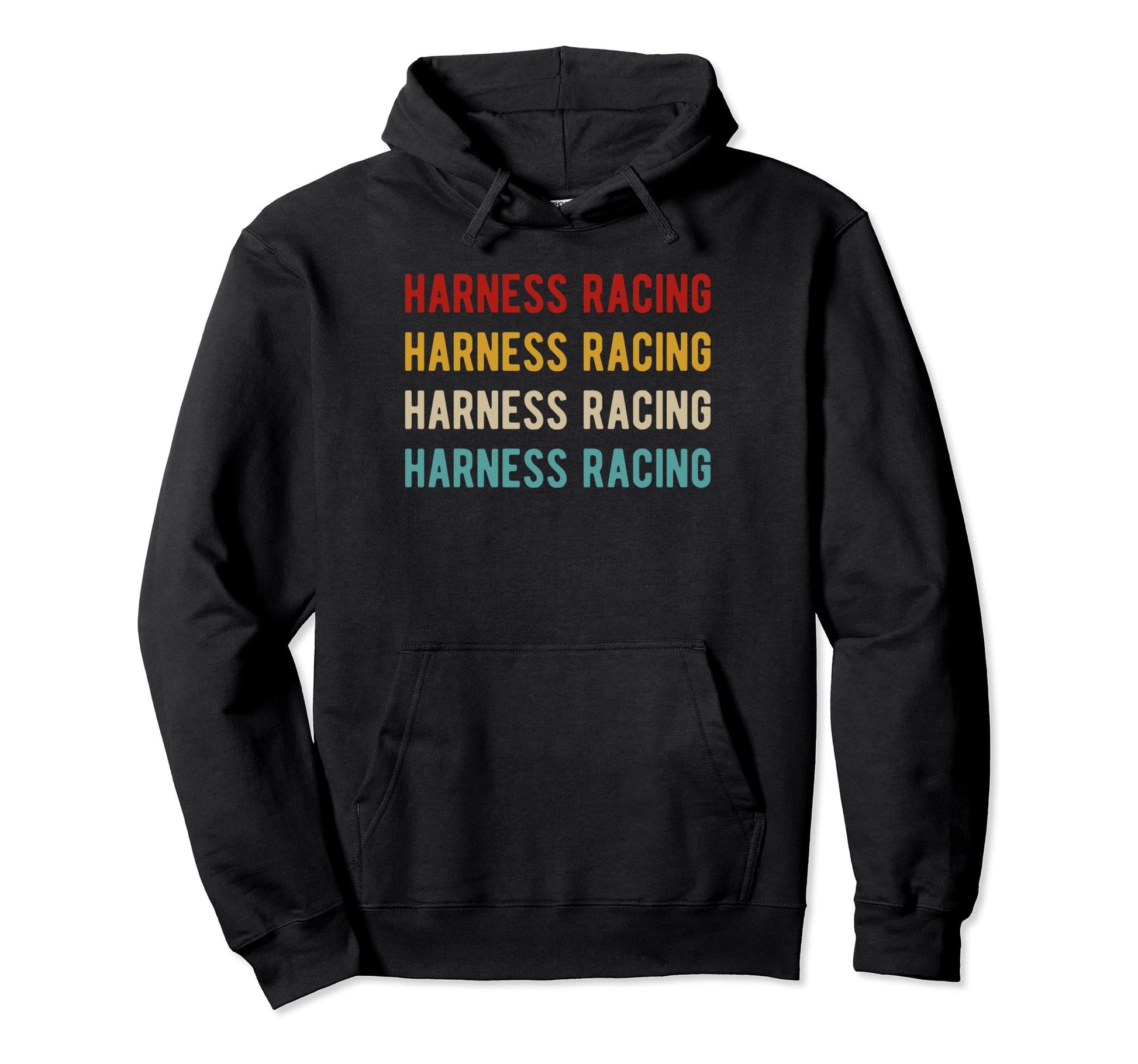 Harness Racing Typography Harness Hoodie - Streetwear Style for Adults - T-Shirt, Sweatshirt, Hoodie
