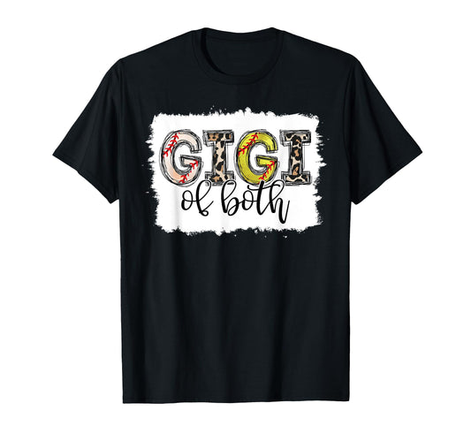 Baseball And Softball Gigi Both T-Shirt - Fun Novelty Design for Adults - T-Shirt, Sweatshirt, Hoodie