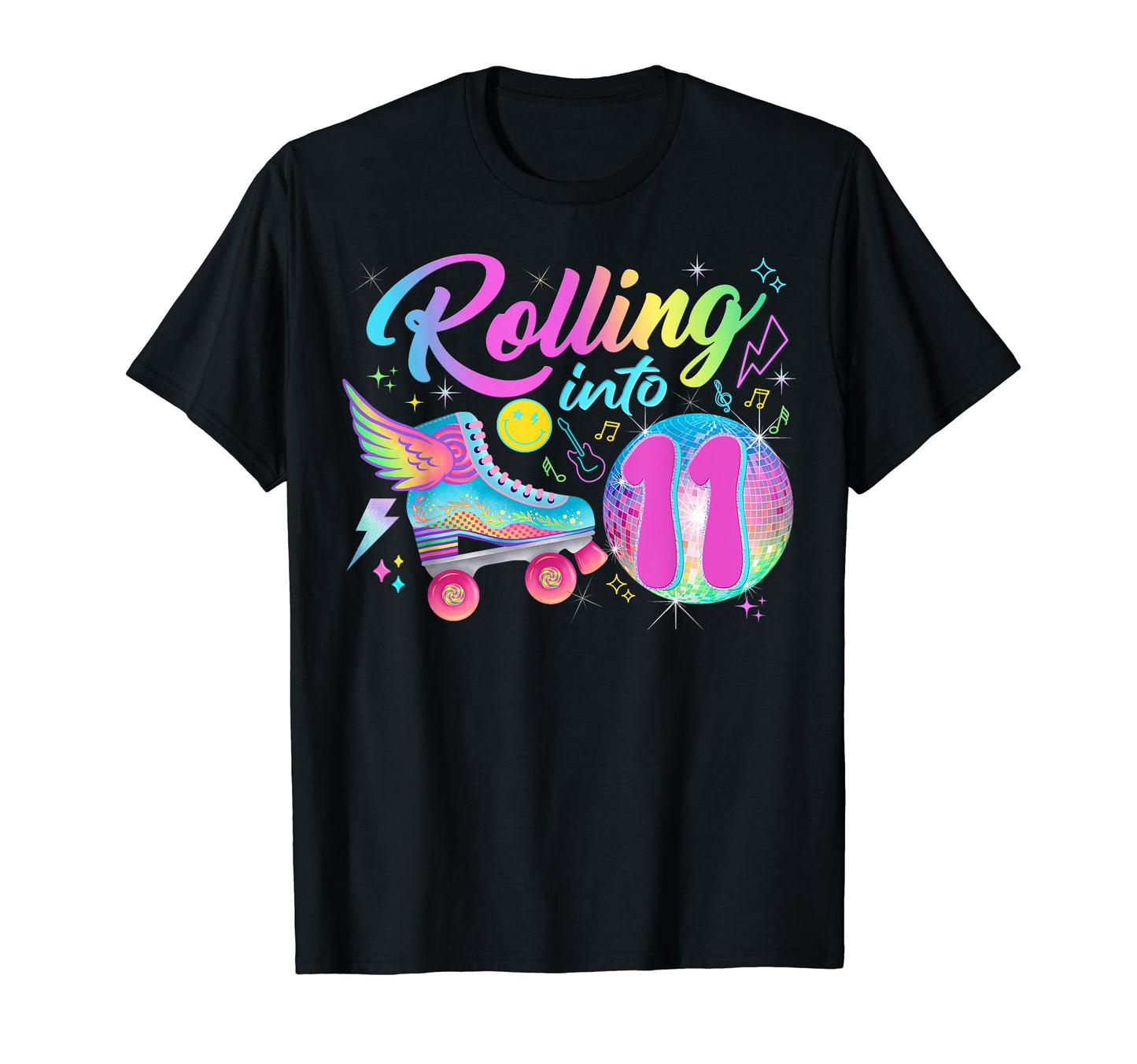 Roller Skates Birthday Disco Ball T-Shirt - Trendy Graphic for Adults - T-Shirt, Sweatshirt, Hoodie