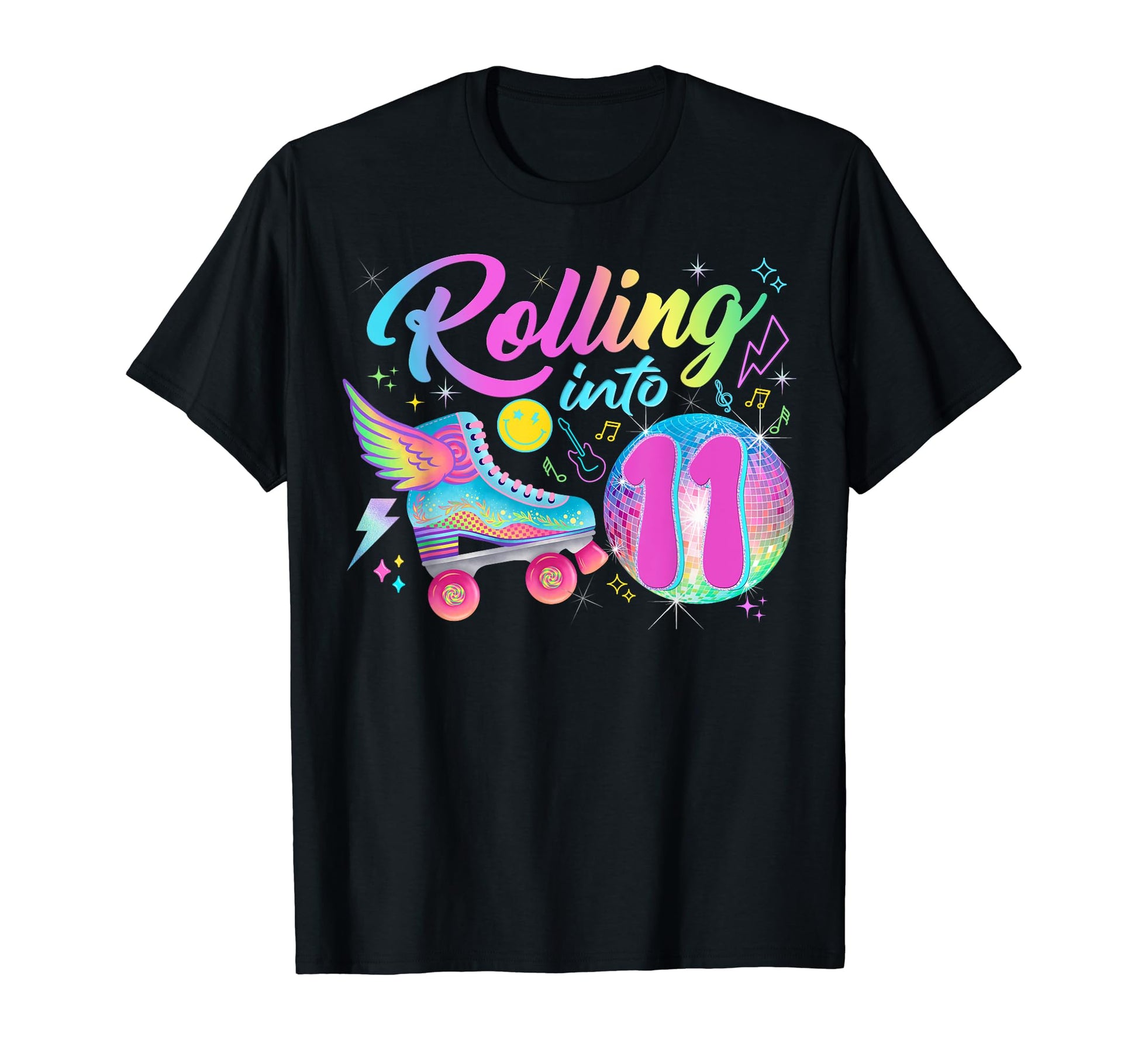 Roller Skates Birthday Disco Ball T-Shirt - Trendy Graphic for Adults - T-Shirt, Sweatshirt, Hoodie