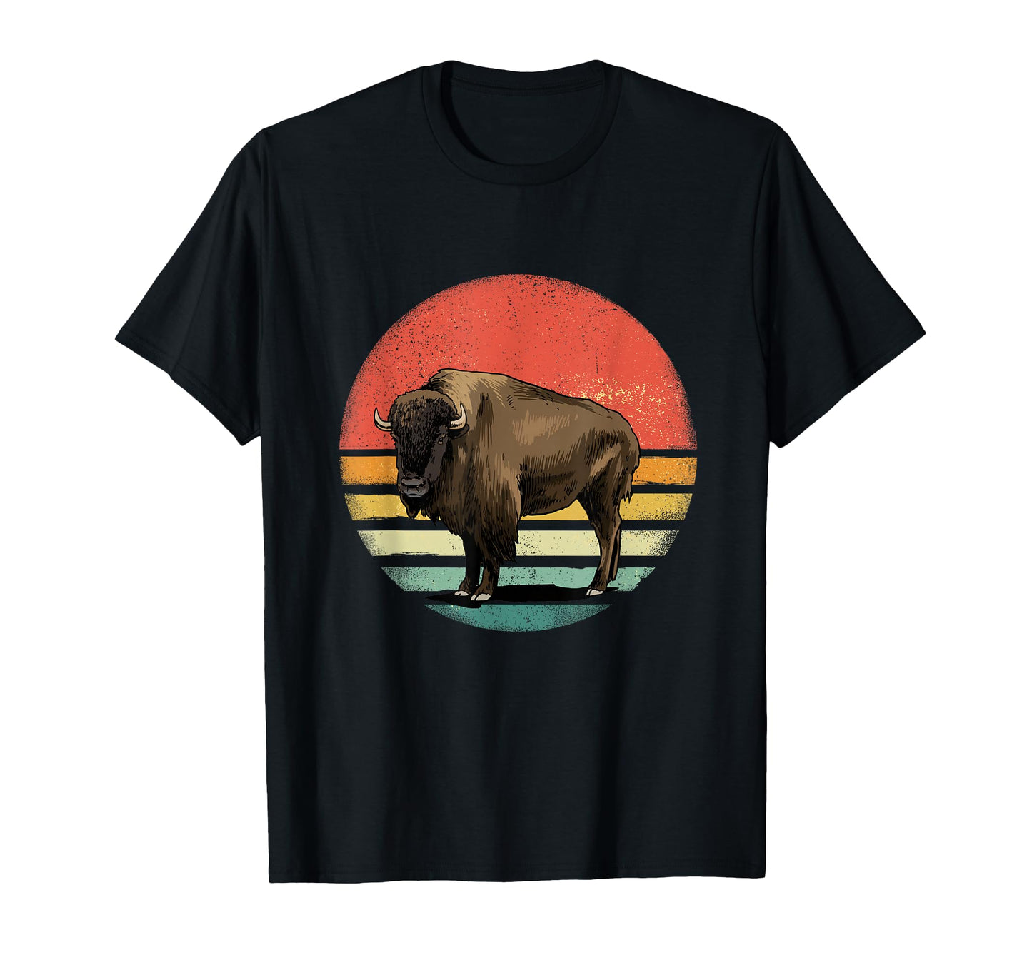 Sun American Bison Buffalo National T-Shirt - Streetwear Style for Adults - T-Shirt, Sweatshirt, Hoodie