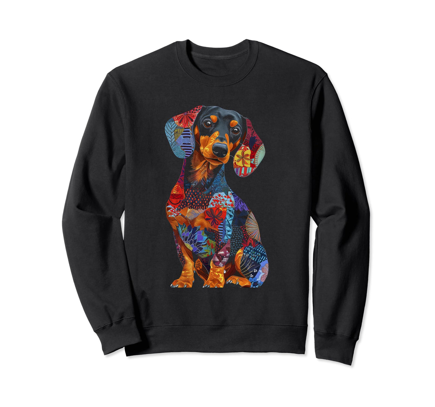 Dachshund Mom Flower Patterns Sweatshirt - Casual Everyday Wear Unisex - T-Shirt, Sweatshirt, Hoodie