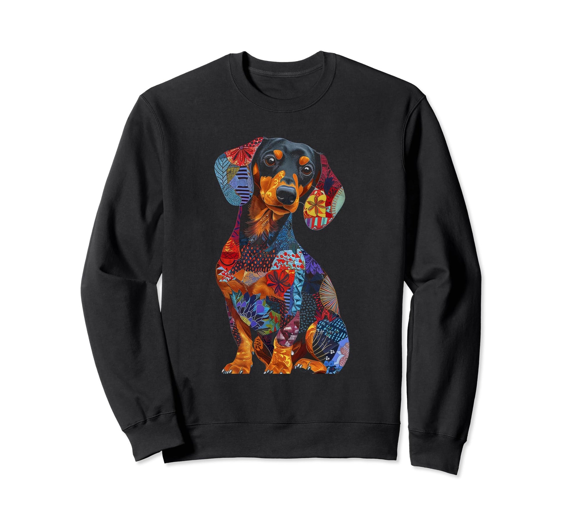 Dachshund Mom Flower Patterns Sweatshirt - Casual Everyday Wear Unisex - T-Shirt, Sweatshirt, Hoodie