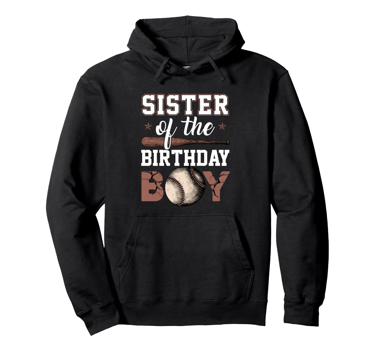 Sister Baseball Birthday Party Baller Hoodie - Custom Art Print for Adults - T-Shirt, Sweatshirt, Hoodie