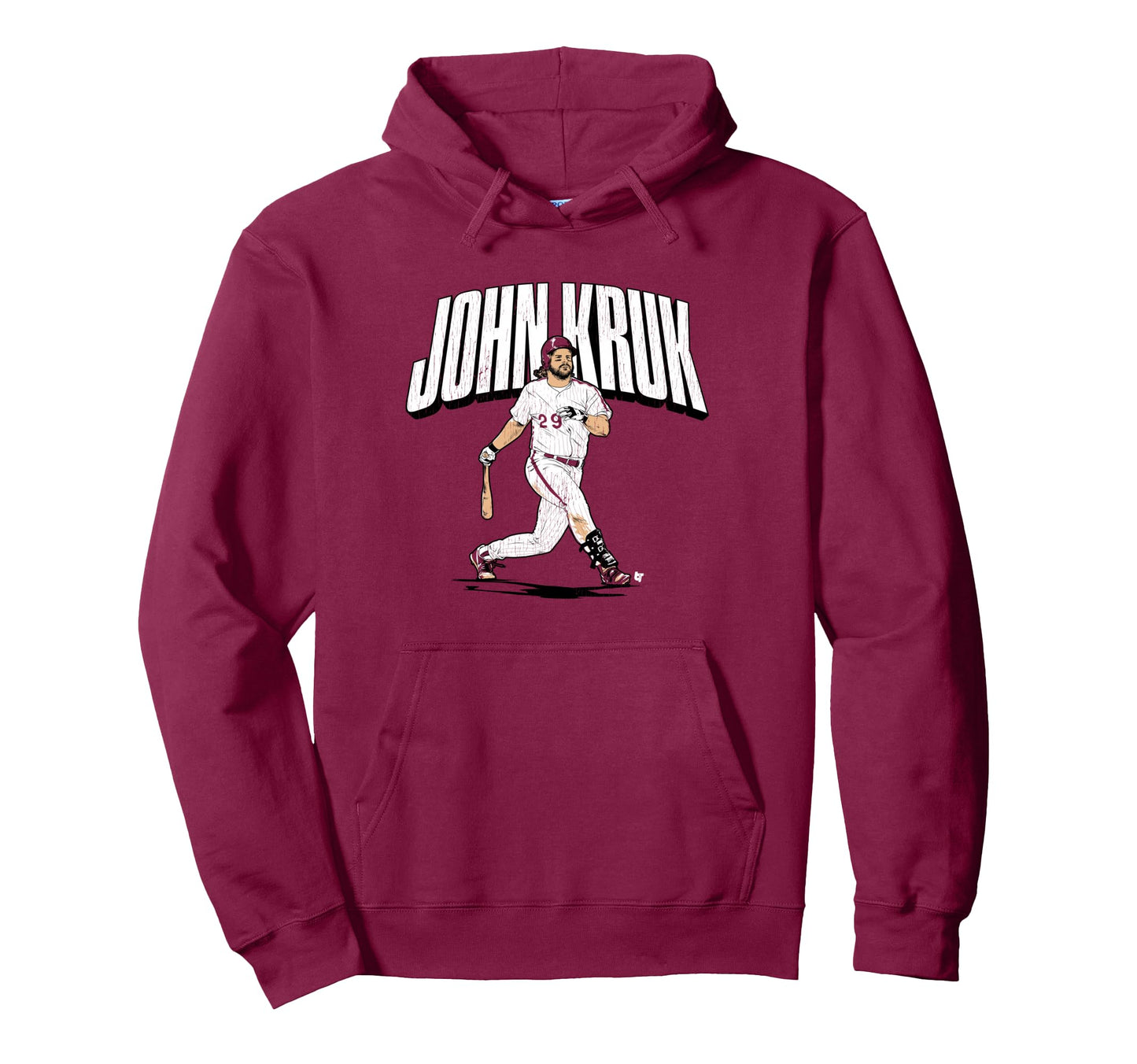 John Kruk Slugger Swing Philadelphia Hoodie - Streetwear Style for Adults - T-Shirt, Sweatshirt, Hoodie