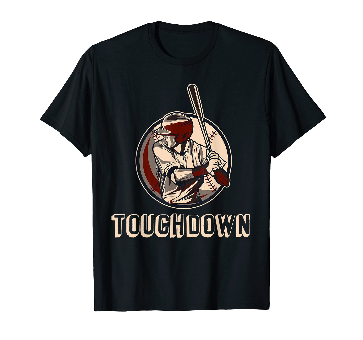 Funny Baseball Football Touchdown T-Shirt - Minimalist Print Men Women - T-Shirt, Sweatshirt, Hoodie
