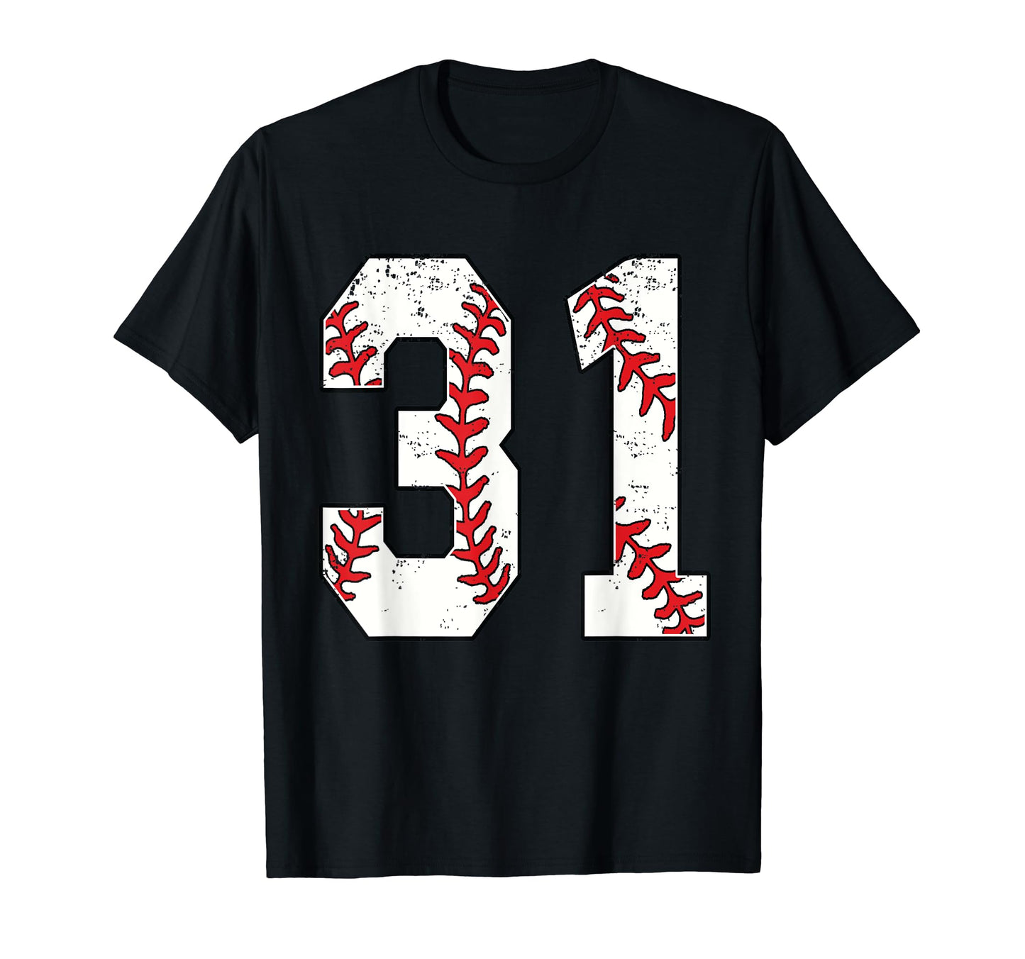 Number 31 Baseball 31 Jersey Number T-Shirt - Novelty Apparel Unisex - T-Shirt, Sweatshirt, Hoodie