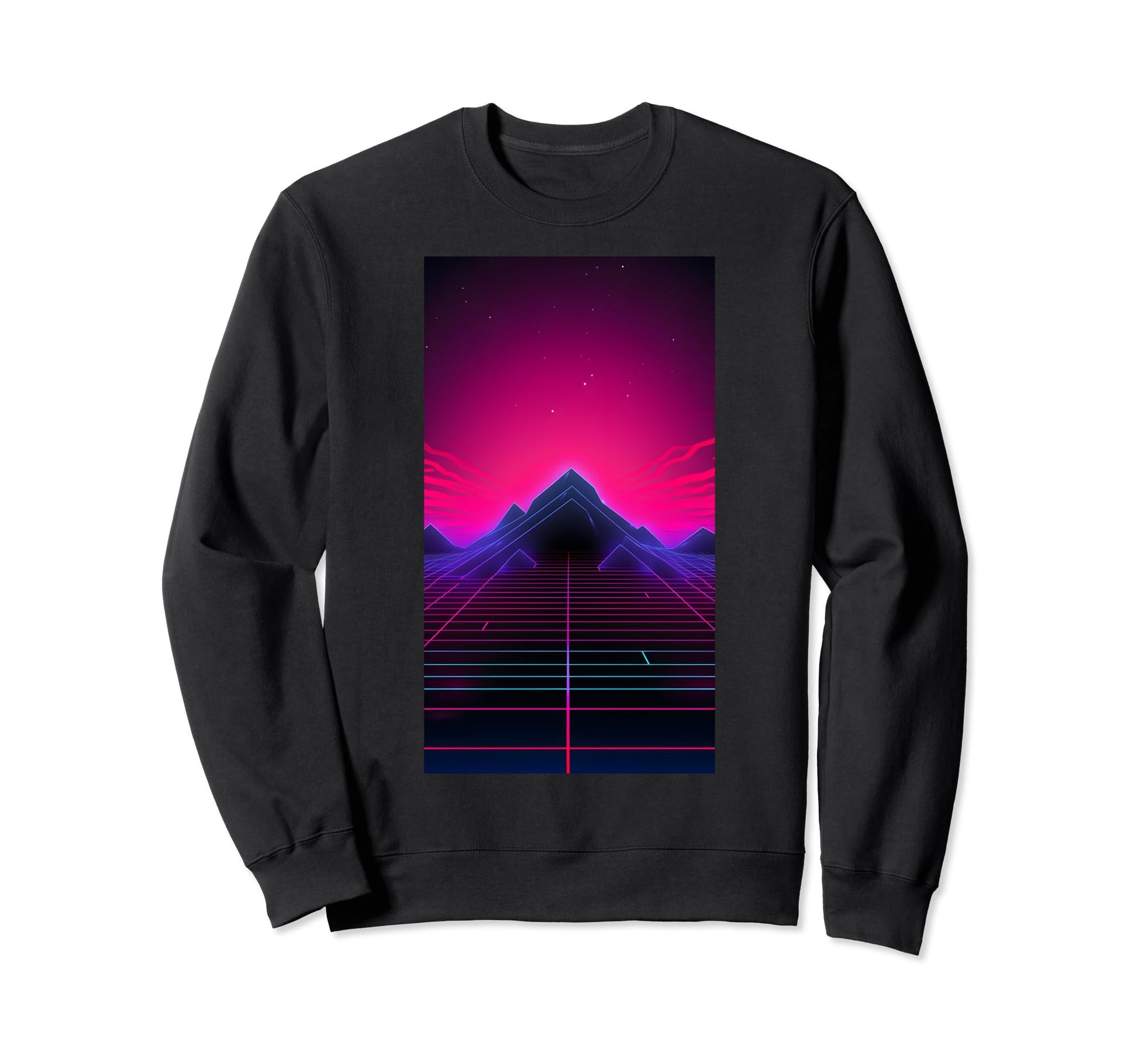 Retrowave 80S Vaporwave Dark Sweatshirt - Casual Everyday Wear Men Women - T-Shirt, Sweatshirt, Hoodie
