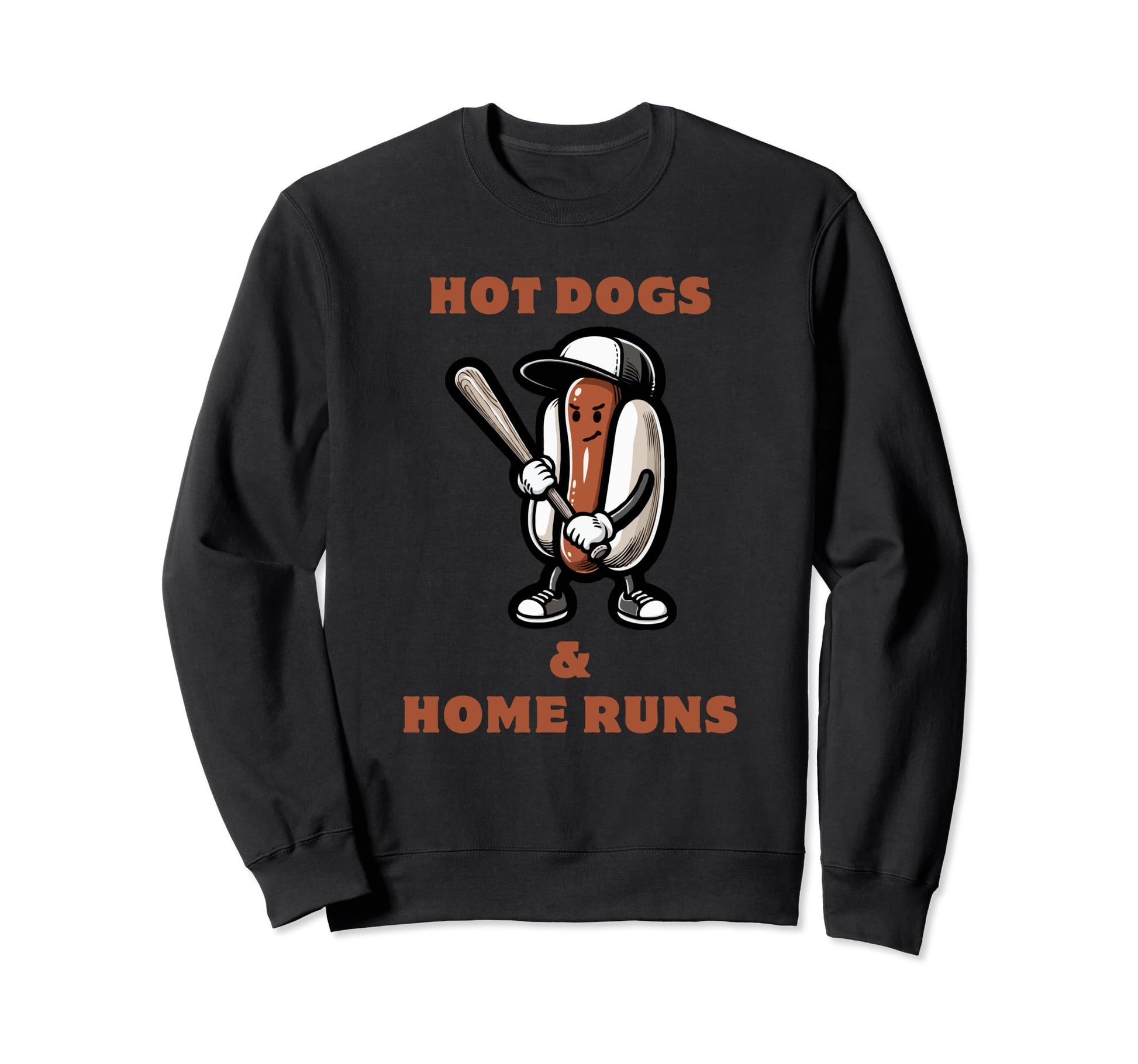 Baseball Hotdogs And Home Runs Sweatshirt - Streetwear Style Unisex - T-Shirt, Sweatshirt, Hoodie