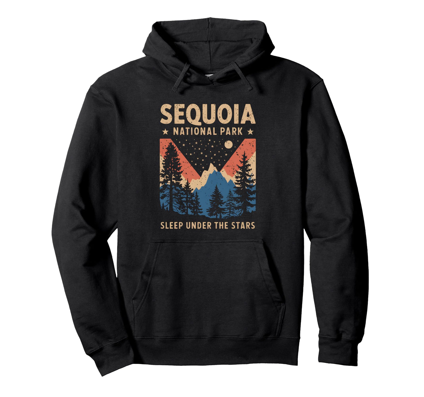 Sequoia National Park Nightlife Mountain Hoodie - Graphic Print Unisex - T-Shirt, Sweatshirt, Hoodie