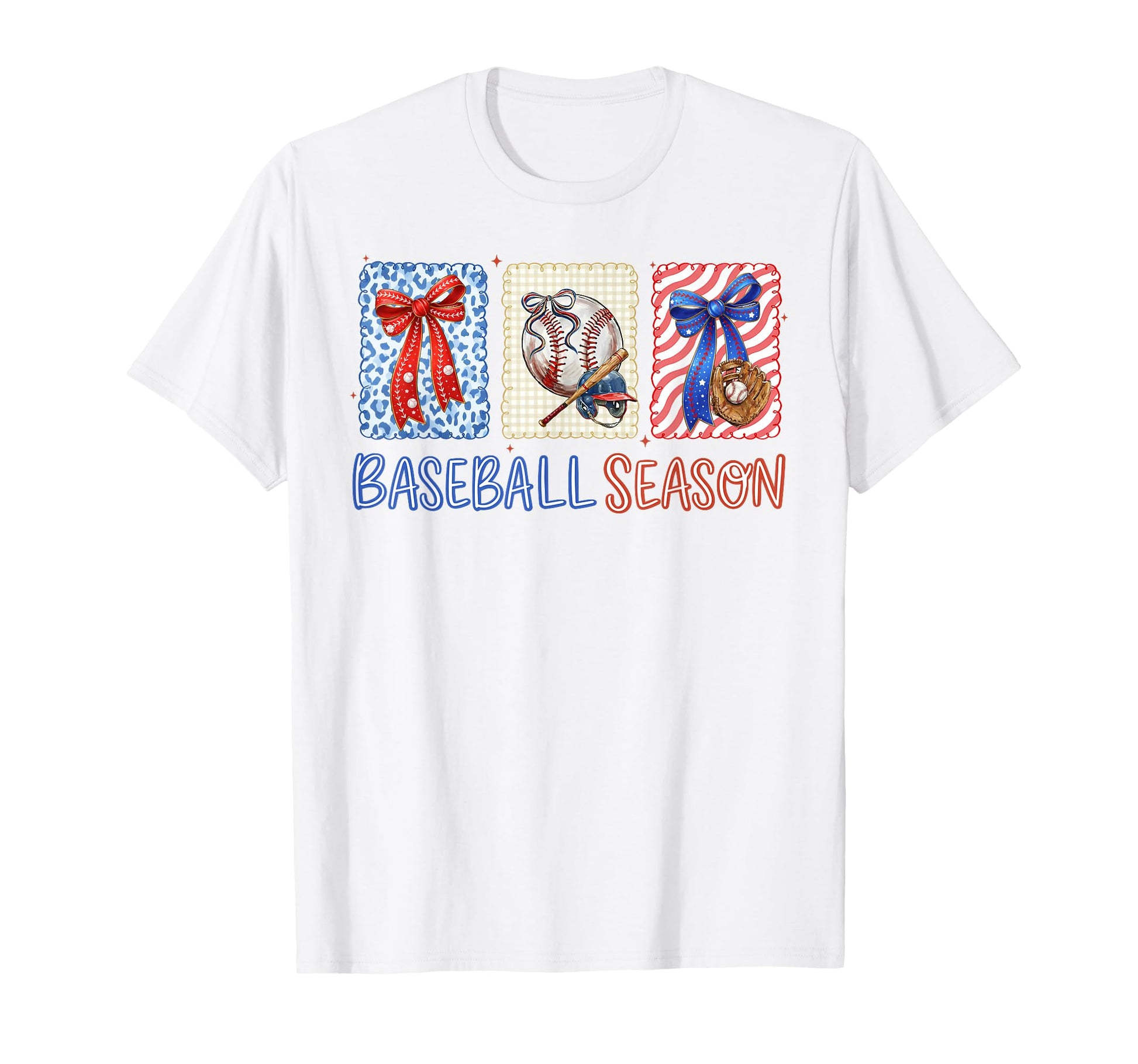 Baseball Season Coquette Bow Bat T-Shirt - Custom Art Print Men Women - T-Shirt, Sweatshirt, Hoodie