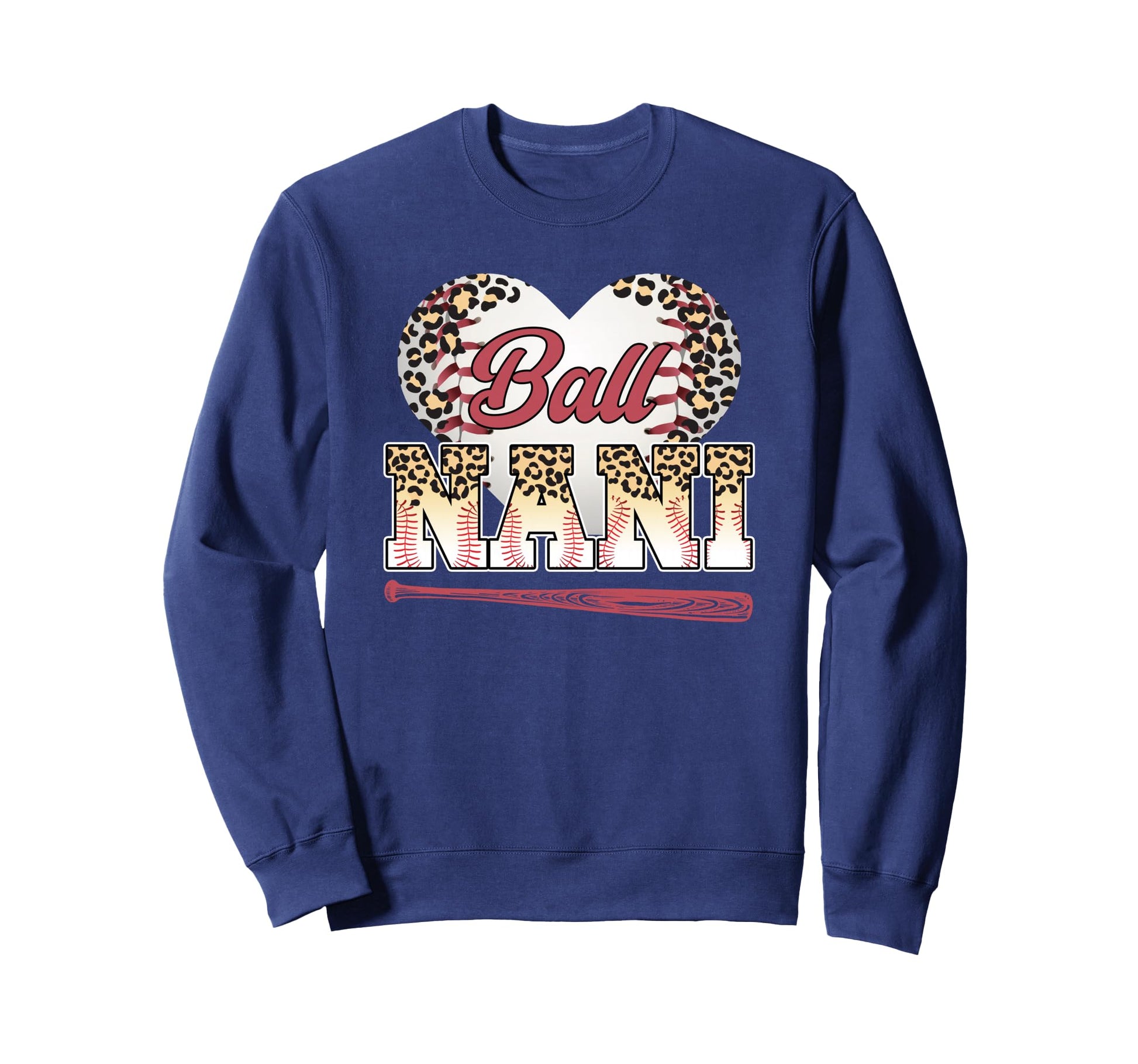 Ball Nani Leopard Baseball Sweatshirt - Casual Everyday Wear for Adults - T-Shirt, Sweatshirt, Hoodie