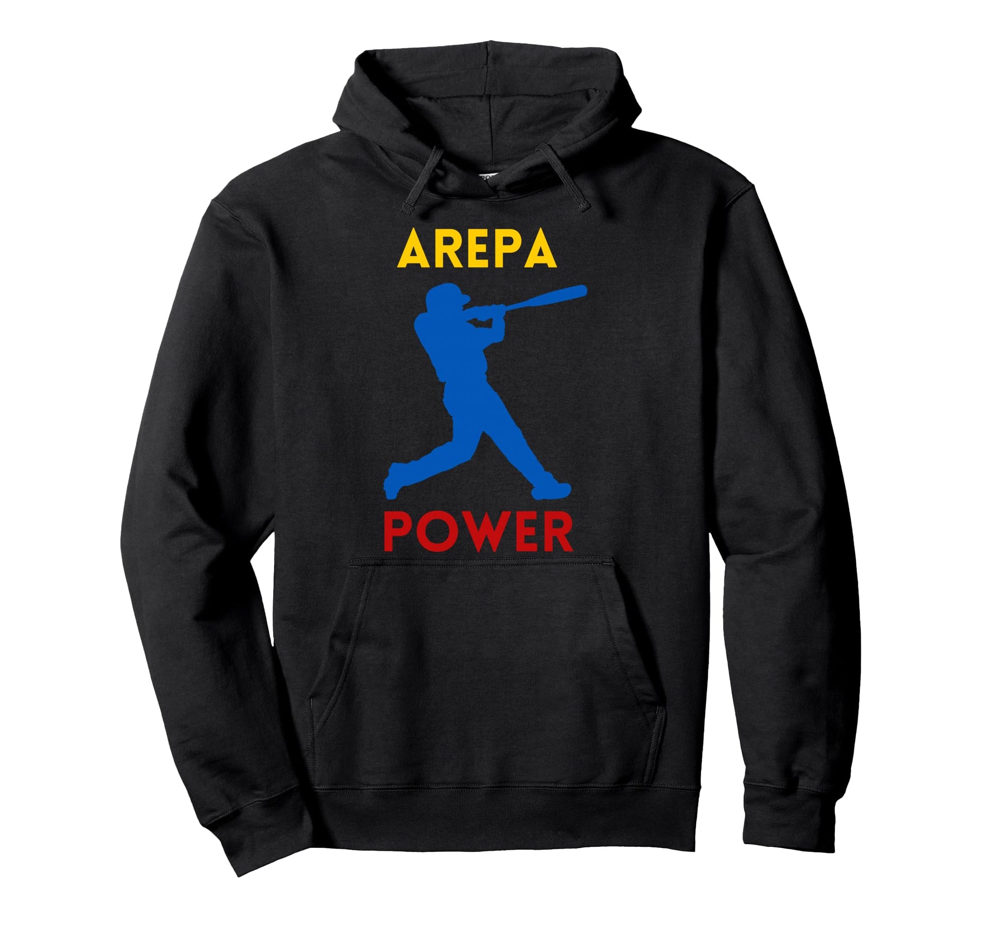 Arepa Power Venezuelan Team Baseball Hoodie - Minimalist Print Men Women - T-Shirt, Sweatshirt, Hoodie