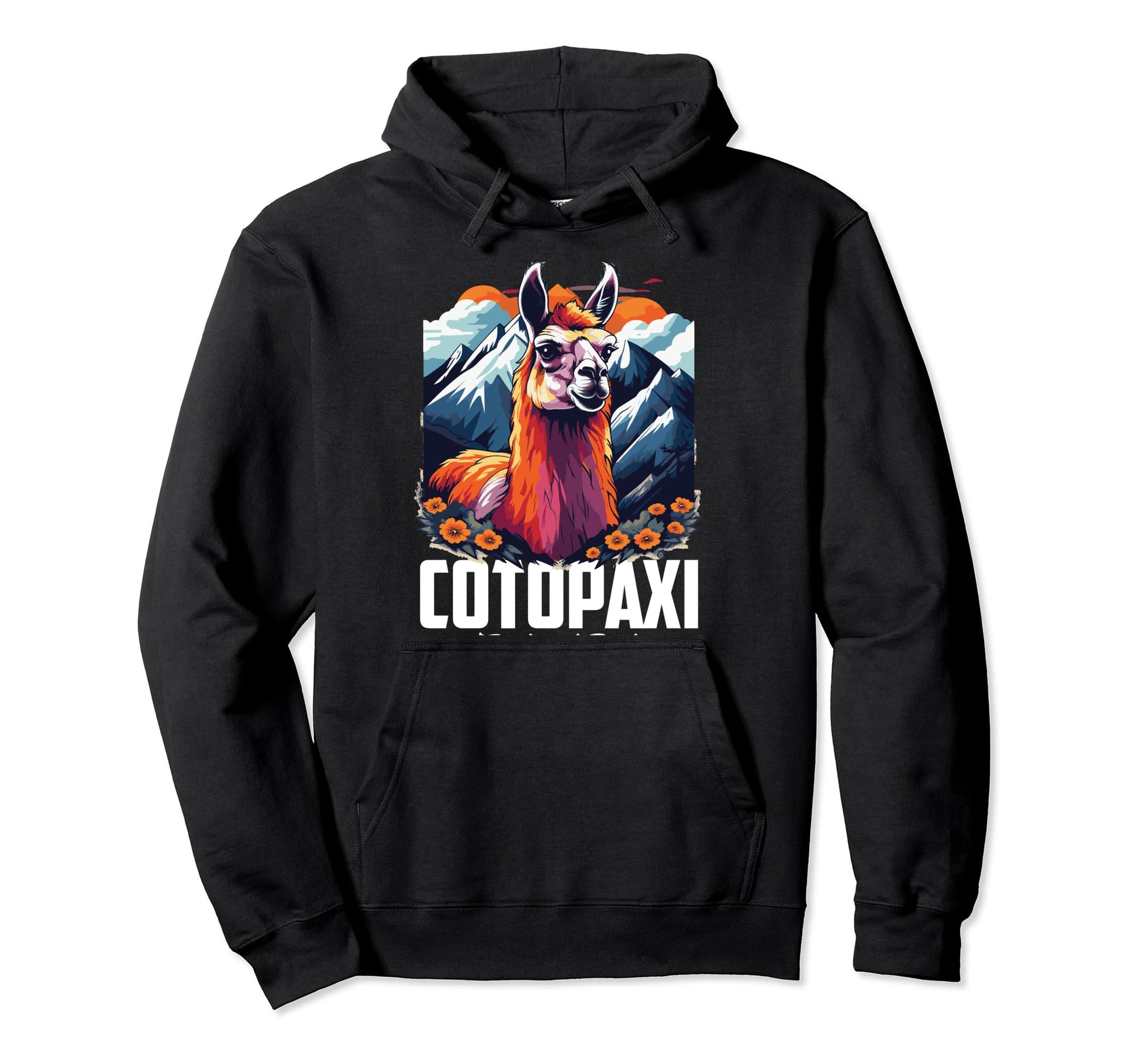 Llama National Park Cotopaxi Ecuador Hoodie - Unique Graphic for Adults - T-Shirt, Sweatshirt, Hoodie