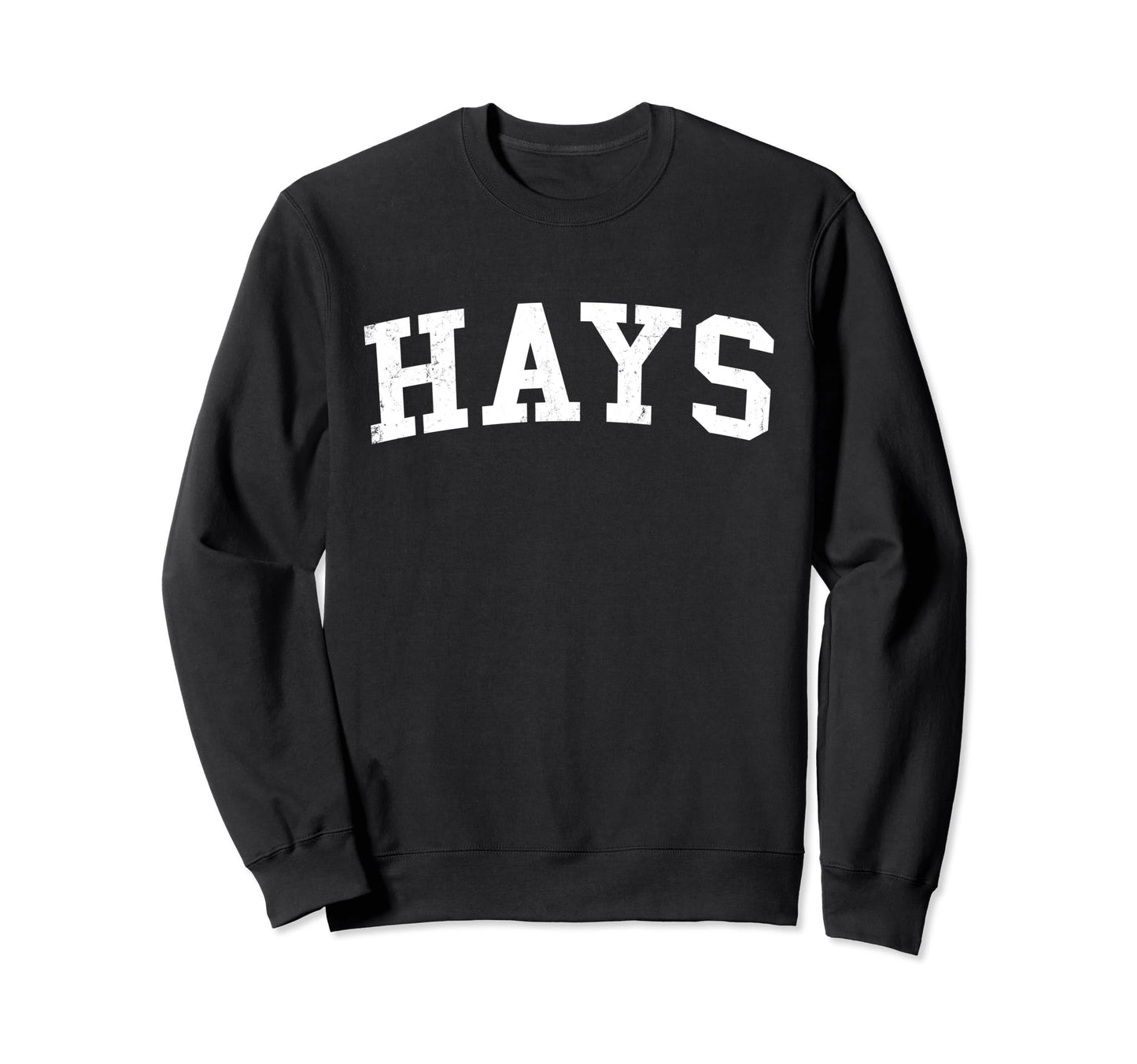 Hays Ks Distressed White Sweatshirt - Casual Everyday Wear Men Women - T-Shirt, Sweatshirt, Hoodie