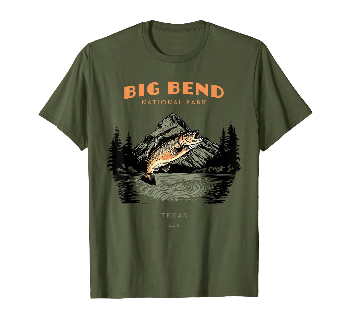 Big Bend National Park Texas Fishing T-Shirt - Novelty Apparel for Adults - T-Shirt, Sweatshirt, Hoodie