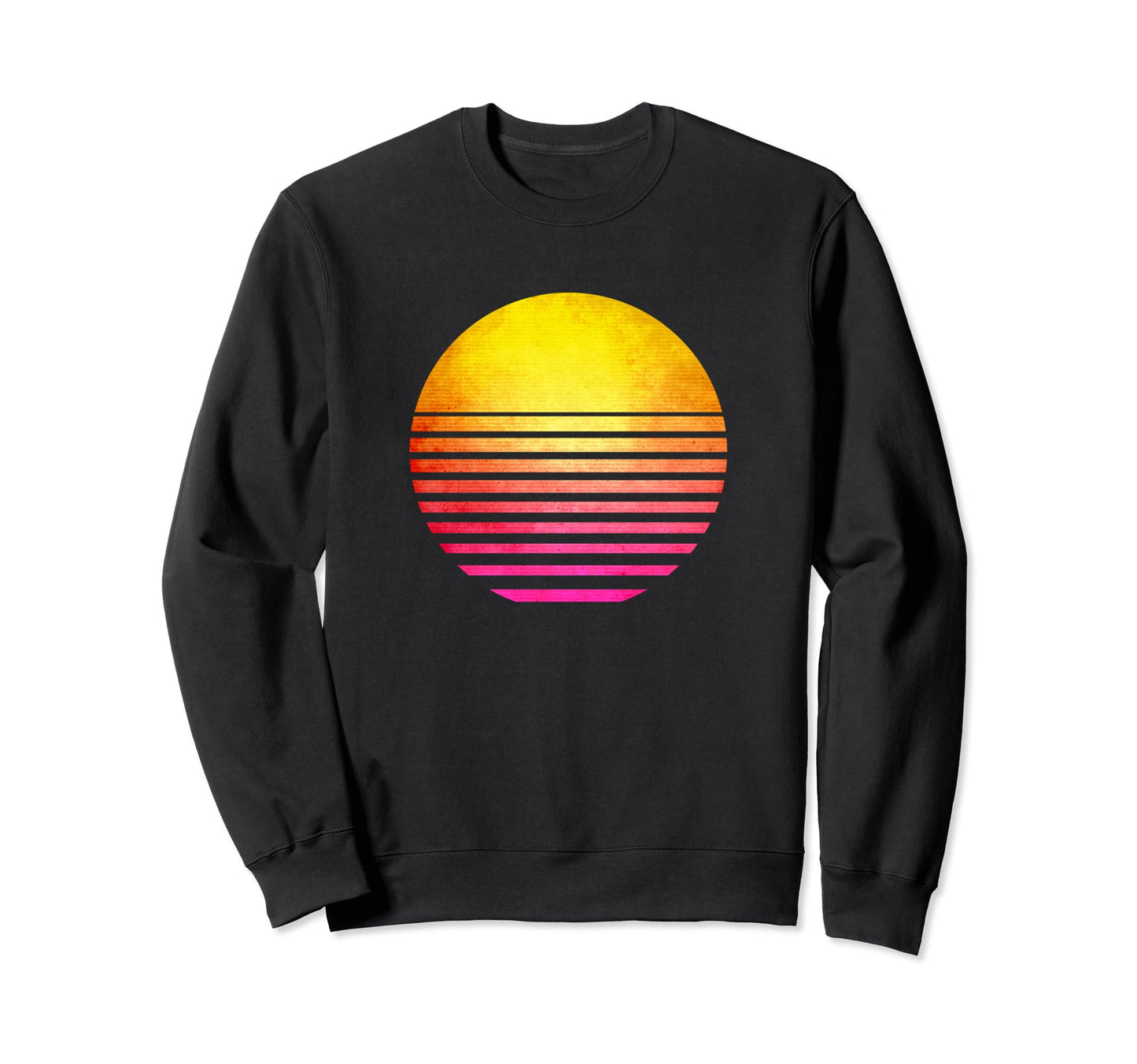 1980S Geometric Sun Sweatshirt - Custom Art Print Unisex - T-Shirt, Sweatshirt, Hoodie