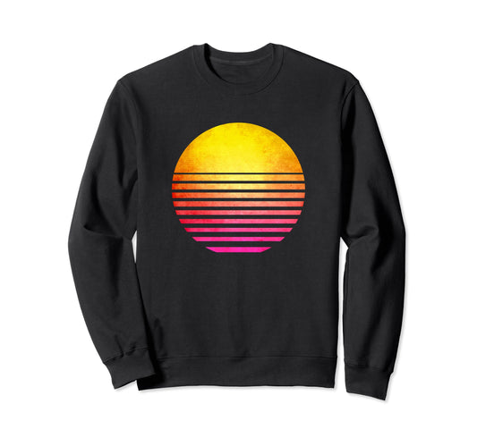 1980S Geometric Sun Sweatshirt - Custom Art Print Unisex - T-Shirt, Sweatshirt, Hoodie