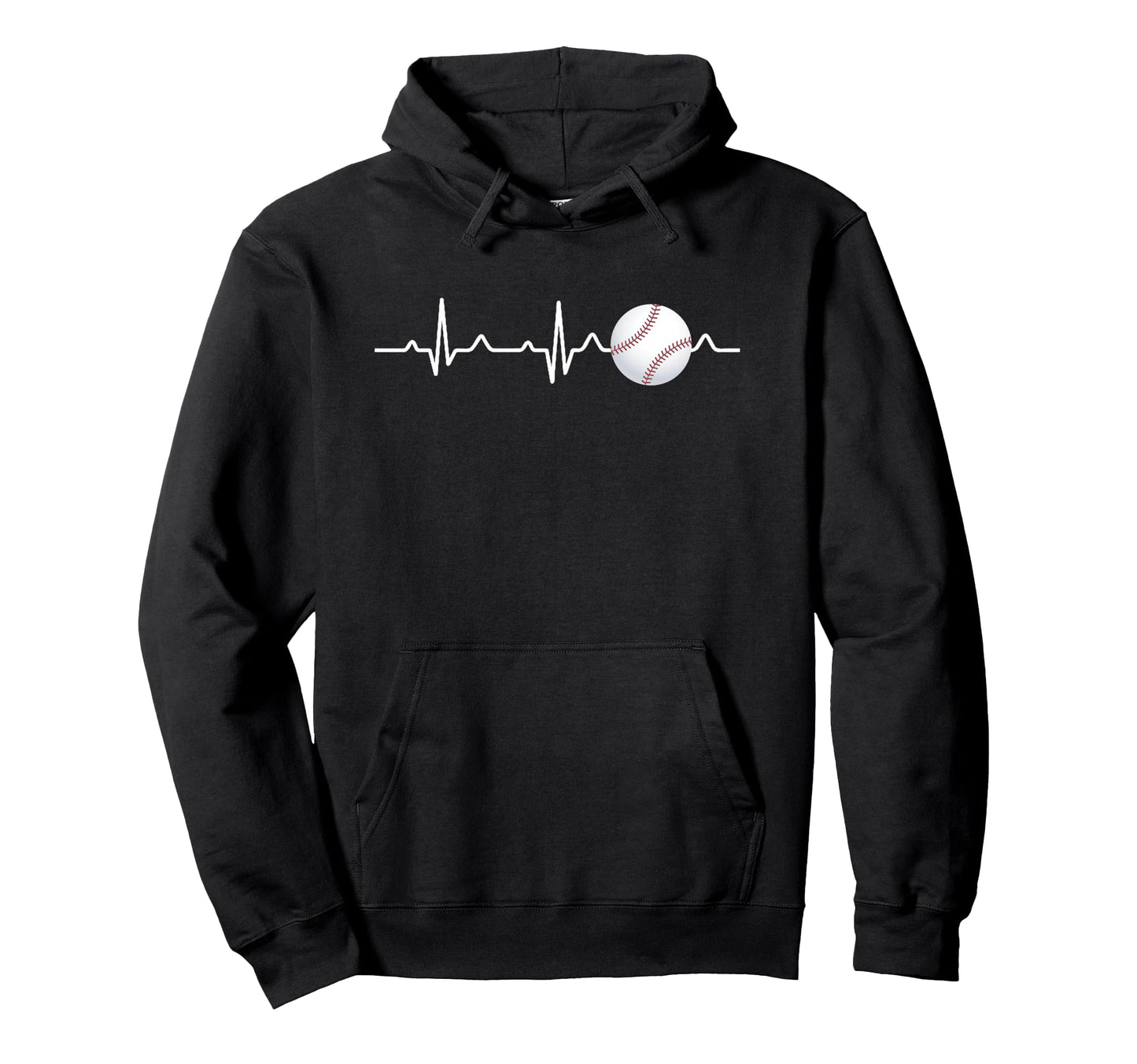 Baseball Player Coach Or Team Heartbeat Hoodie - Graphic Print Men Women - T-Shirt, Sweatshirt, Hoodie