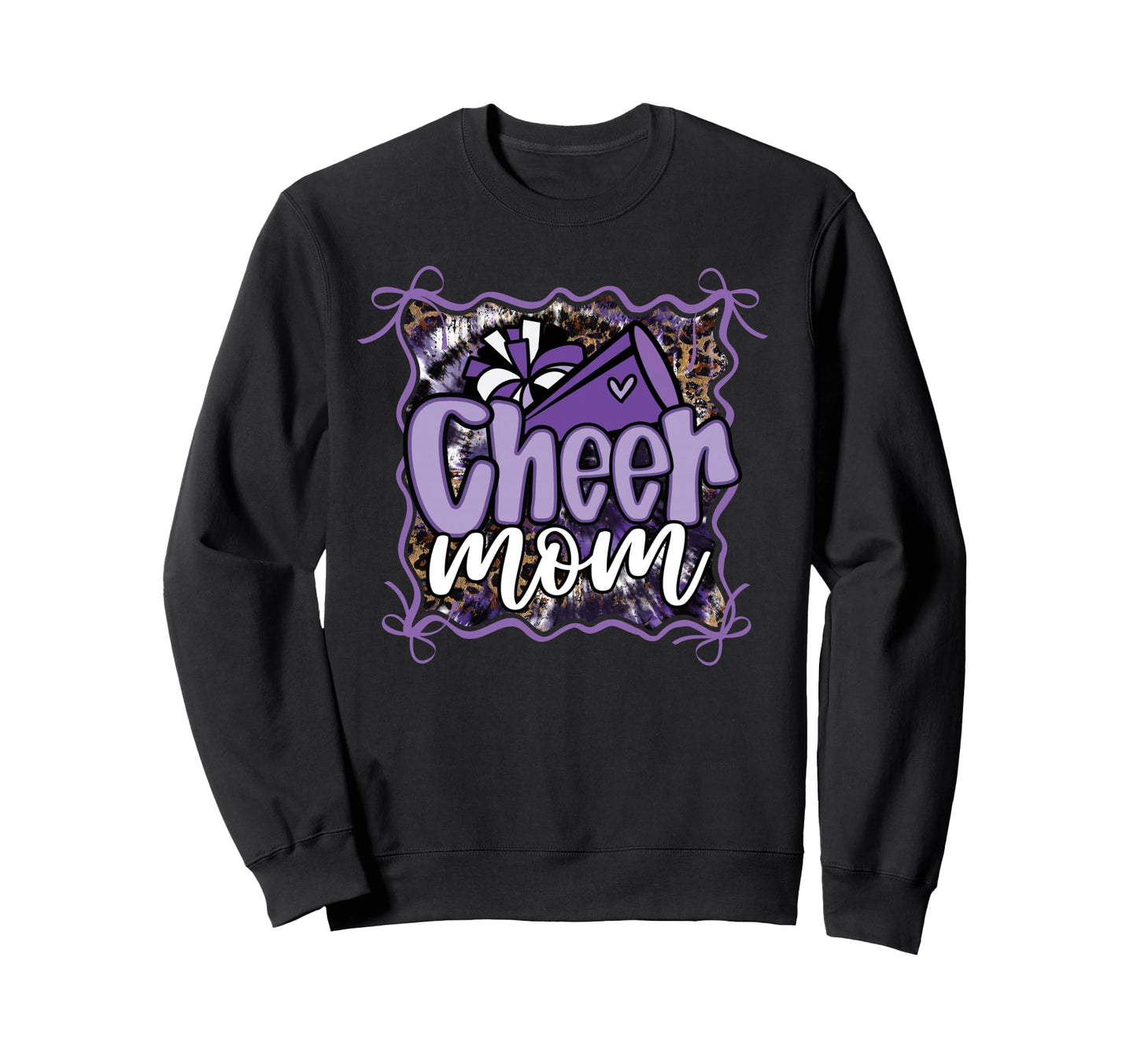 Purple Coquette Cheer Mom Sweatshirt - Streetwear Style Unisex - T-Shirt, Sweatshirt, Hoodie