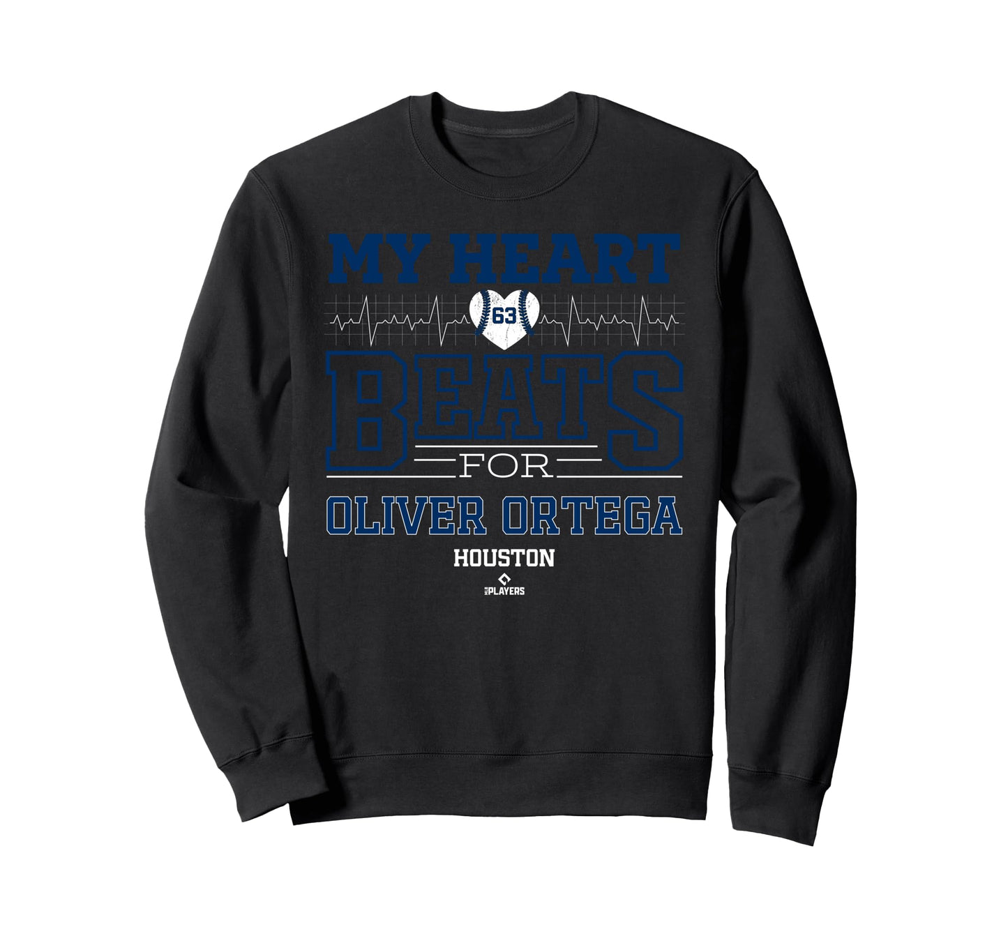 My Heart Beats Oliver Ortega Houston Sweatshirt - Graphic Print Men Women - T-Shirt, Sweatshirt, Hoodie