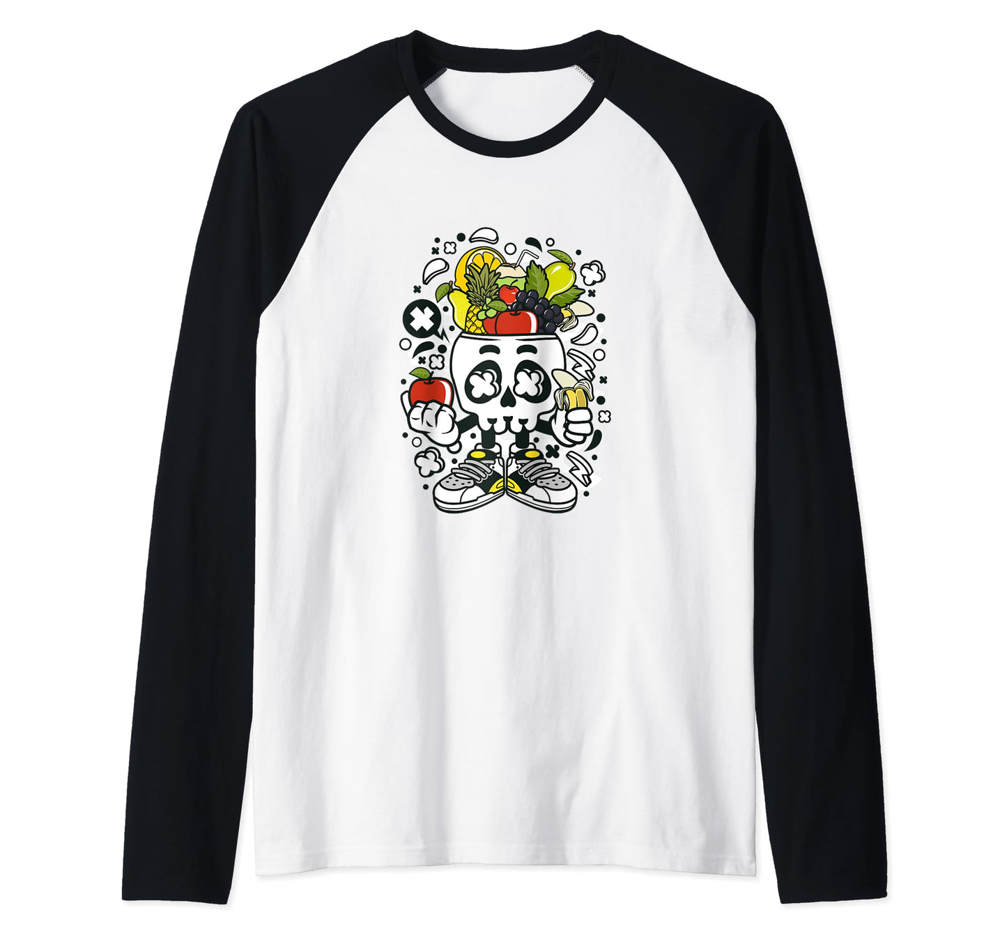 Fruit Skull Head Skeleton Food Eat Gift Hoodie - Novelty Apparel Men Women - T-Shirt, Sweatshirt, Hoodie