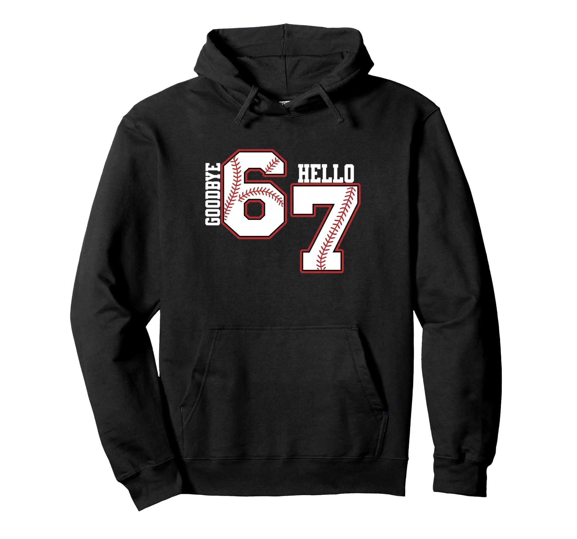 Six Seven Baseball 7 Year Old Birthday Hoodie - Trendy Graphic for Adults - T-Shirt, Sweatshirt, Hoodie