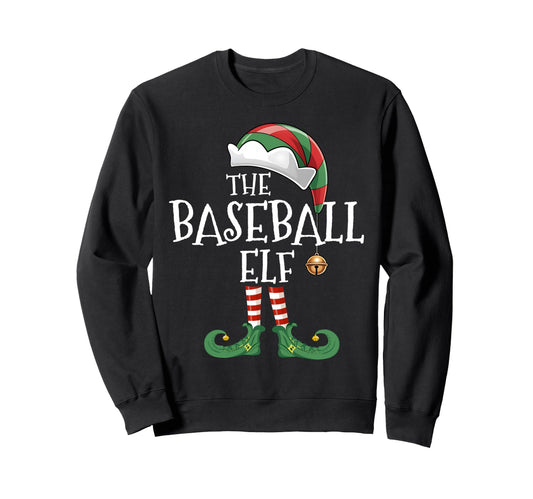 Baseball Elf Matching Family Group Sweatshirt - Custom Art Print Unisex - T-Shirt, Sweatshirt, Hoodie