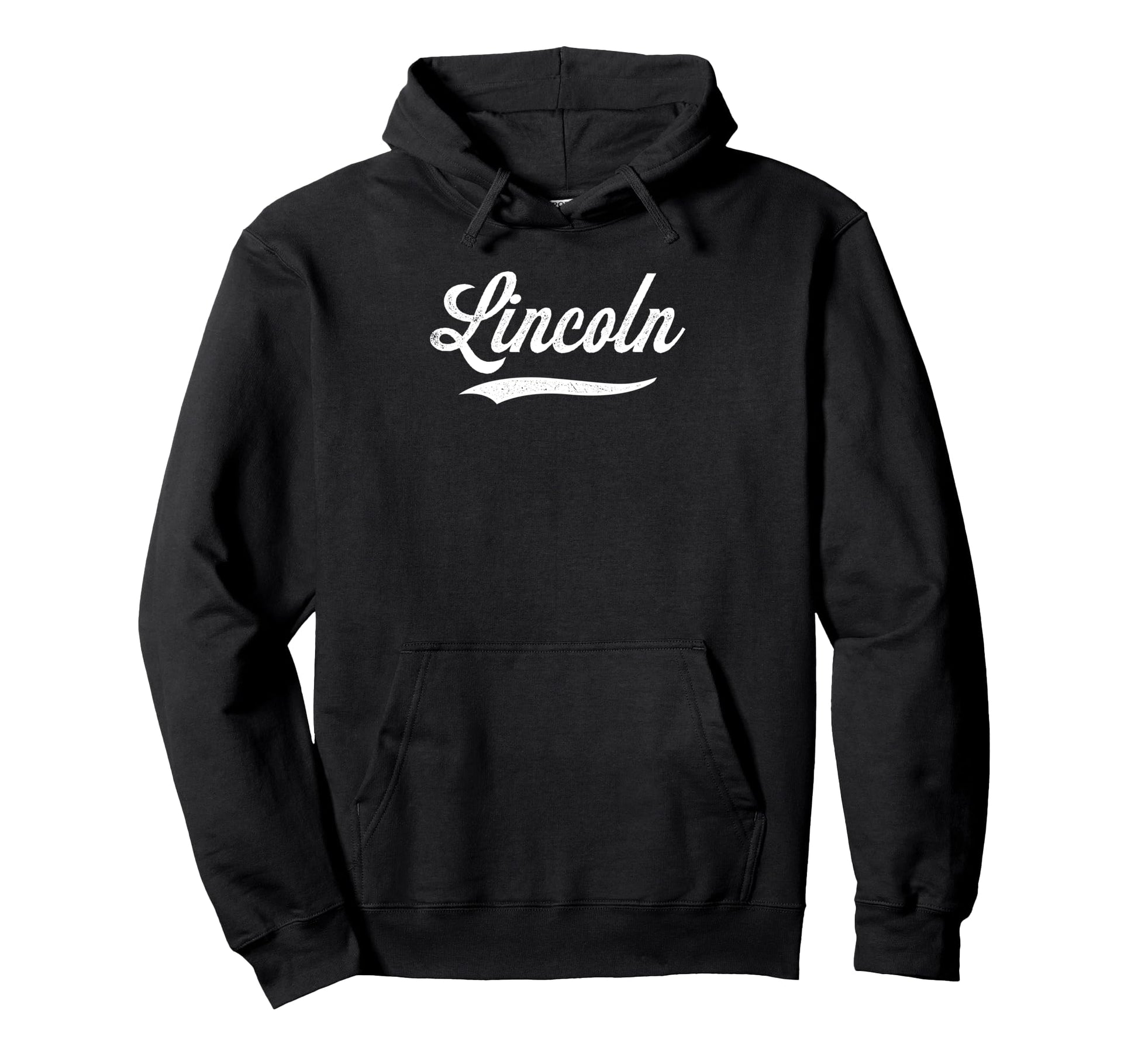 Distressed Script Christopher Lincoln Hoodie - Minimalist Print Men Women - T-Shirt, Sweatshirt, Hoodie