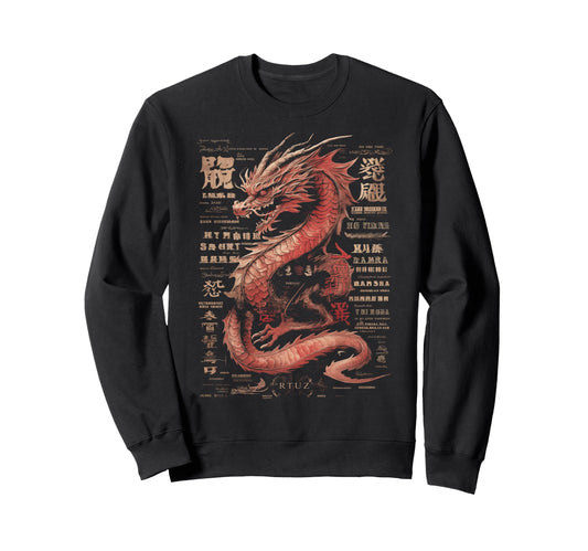 Aesthetic Dragon Streetwear Sweatshirt - Custom Art Print Men Women - T-Shirt, Sweatshirt, Hoodie