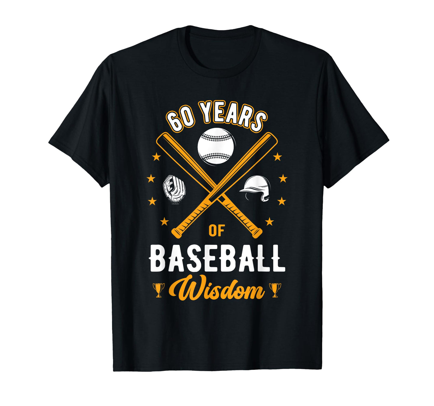 60 Years Baseball Wisdom Sport 60Th T-Shirt - Minimalist Print Unisex - T-Shirt, Sweatshirt, Hoodie