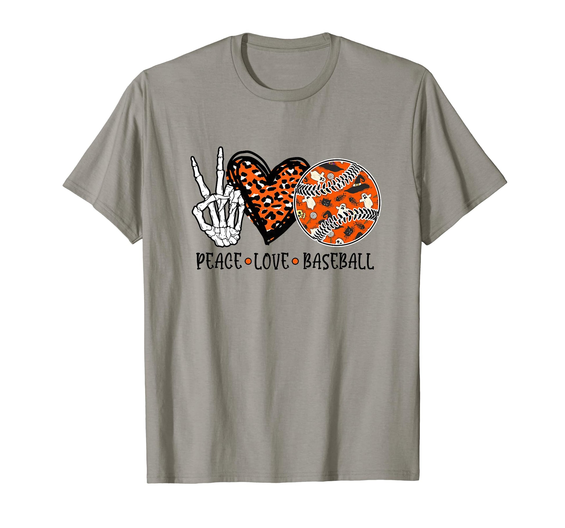 Leopard Peace Love Baseball Lover T-Shirt - Unique Graphic for Adults - T-Shirt, Sweatshirt, Hoodie