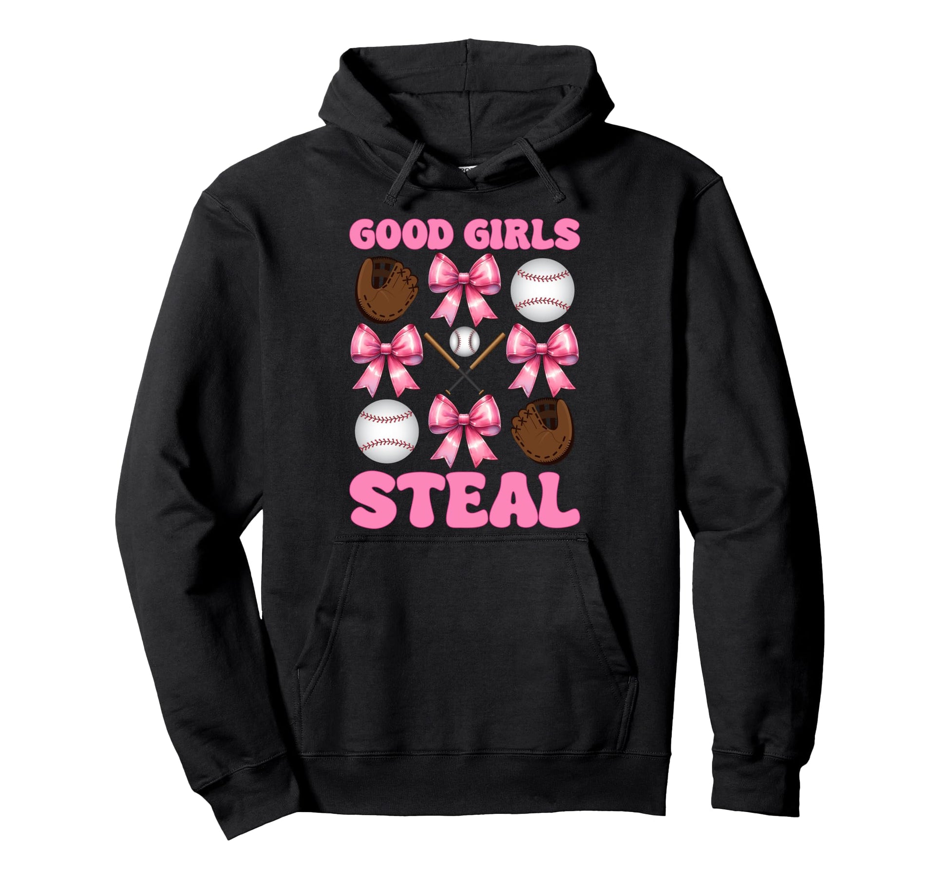 Baseball Mom Mothers Day Coquette Bow Hoodie - Casual Everyday Wear Unisex - T-Shirt, Sweatshirt, Hoodie