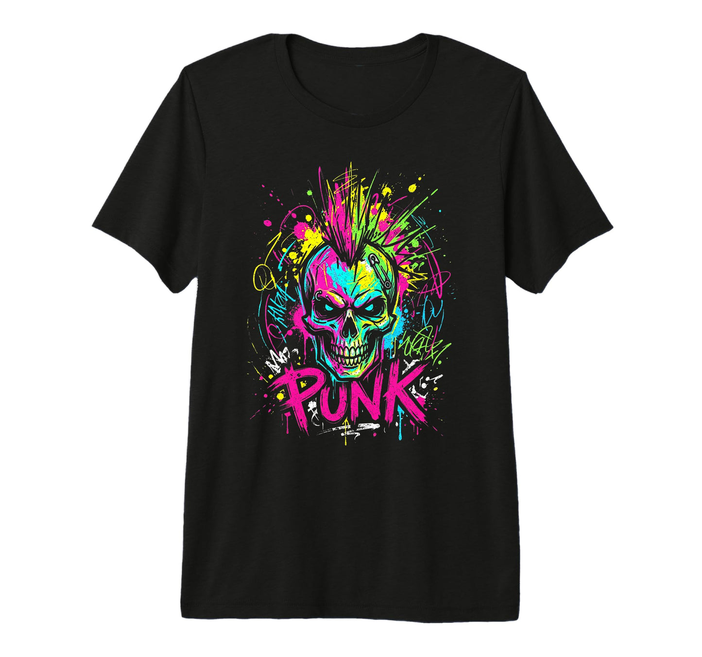 Punk Skull Rock Music Lover Heavy Metal T-Shirt - Streetwear Style Unisex - T-Shirt, Sweatshirt, Hoodie