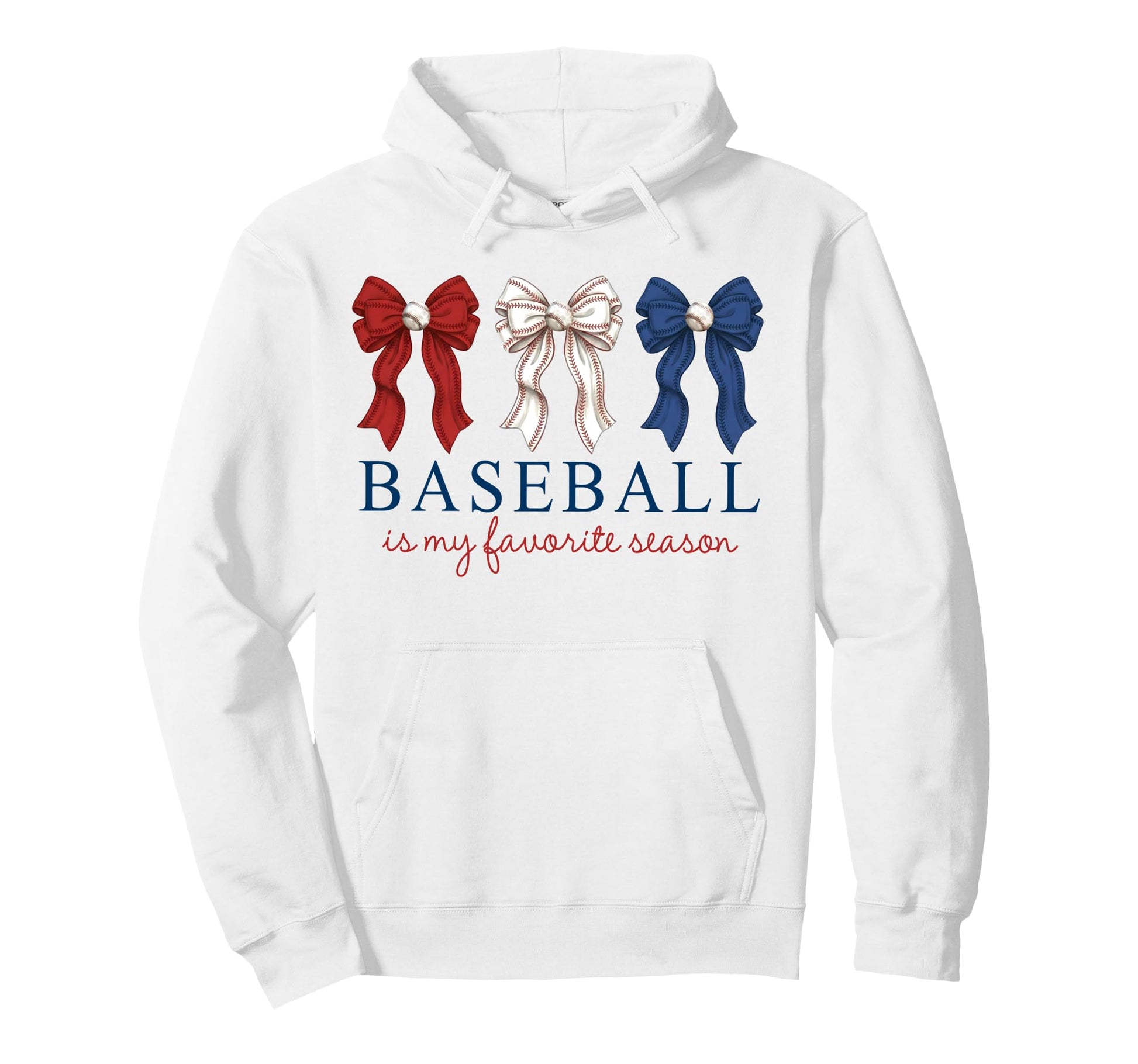 Baseball Is My Favorite Season Coquette Hoodie - Unique Graphic Men Women - T-Shirt, Sweatshirt, Hoodie