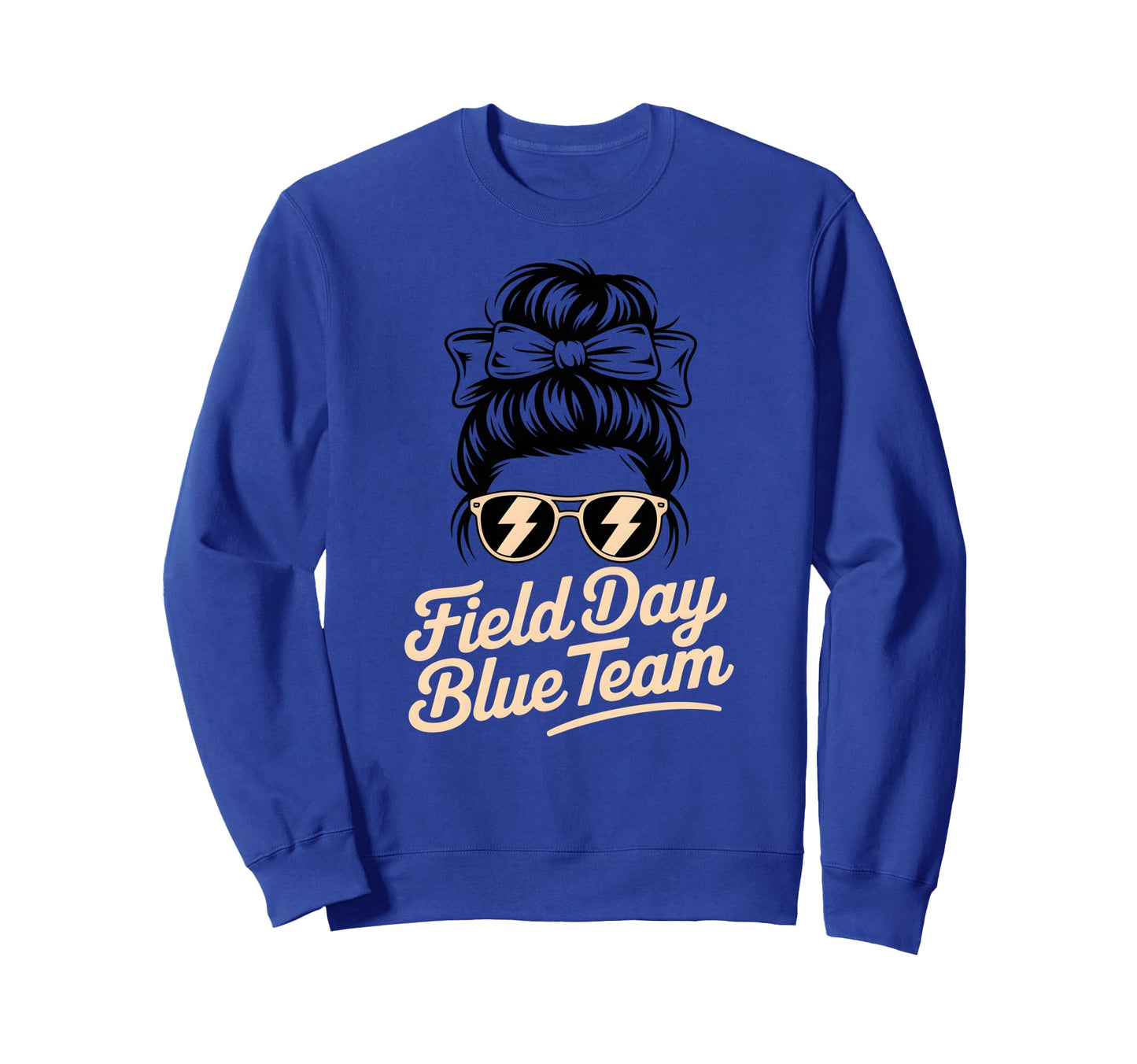 Field Day Blue Team Competition Sweatshirt - Custom Art Print for Adults - T-Shirt, Sweatshirt, Hoodie
