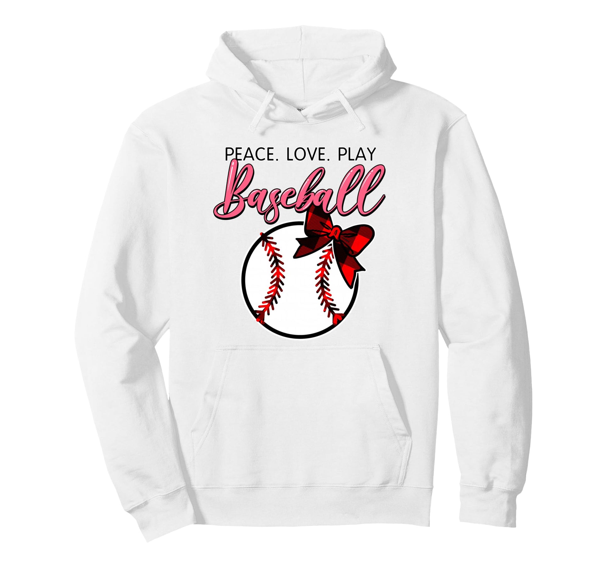 Baseball Peace Love Play Baseball Mom Hoodie - Streetwear Style Unisex - T-Shirt, Sweatshirt, Hoodie