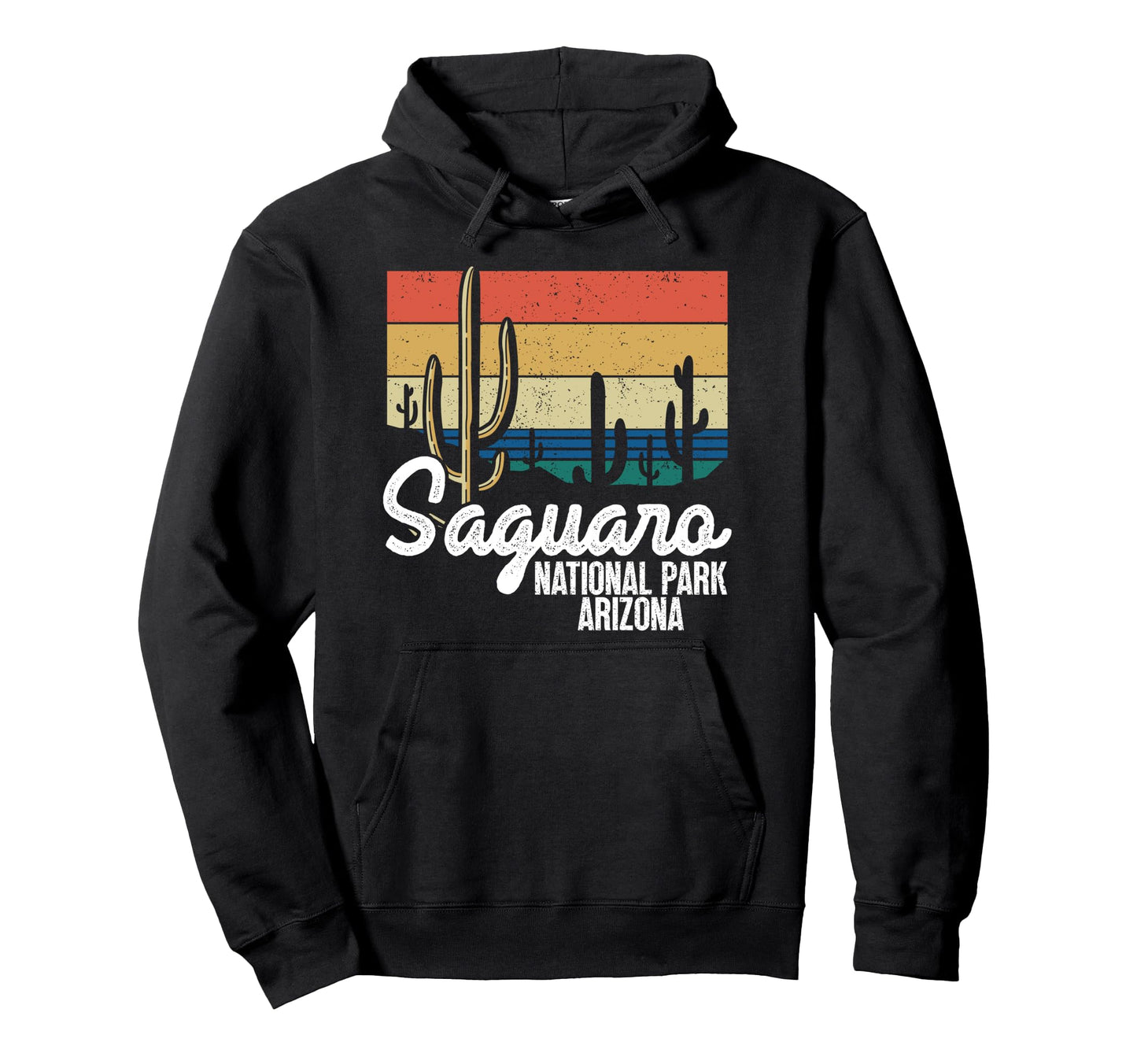 Saguaro National Park Stripes Arizona Hoodie - Streetwear Style Men Women - T-Shirt, Sweatshirt, Hoodie