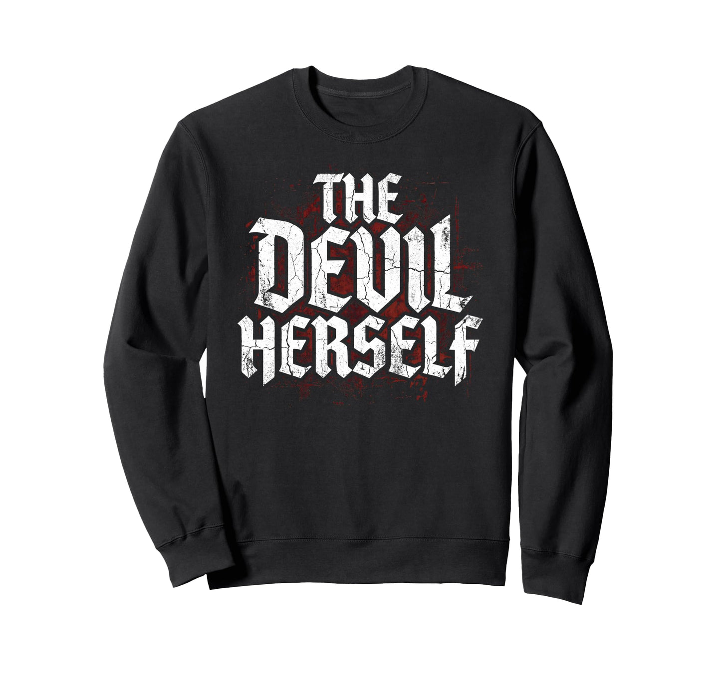 Devil Herself Occult Dark Feminine Sweatshirt - Novelty Apparel for Adults - T-Shirt, Sweatshirt, Hoodie