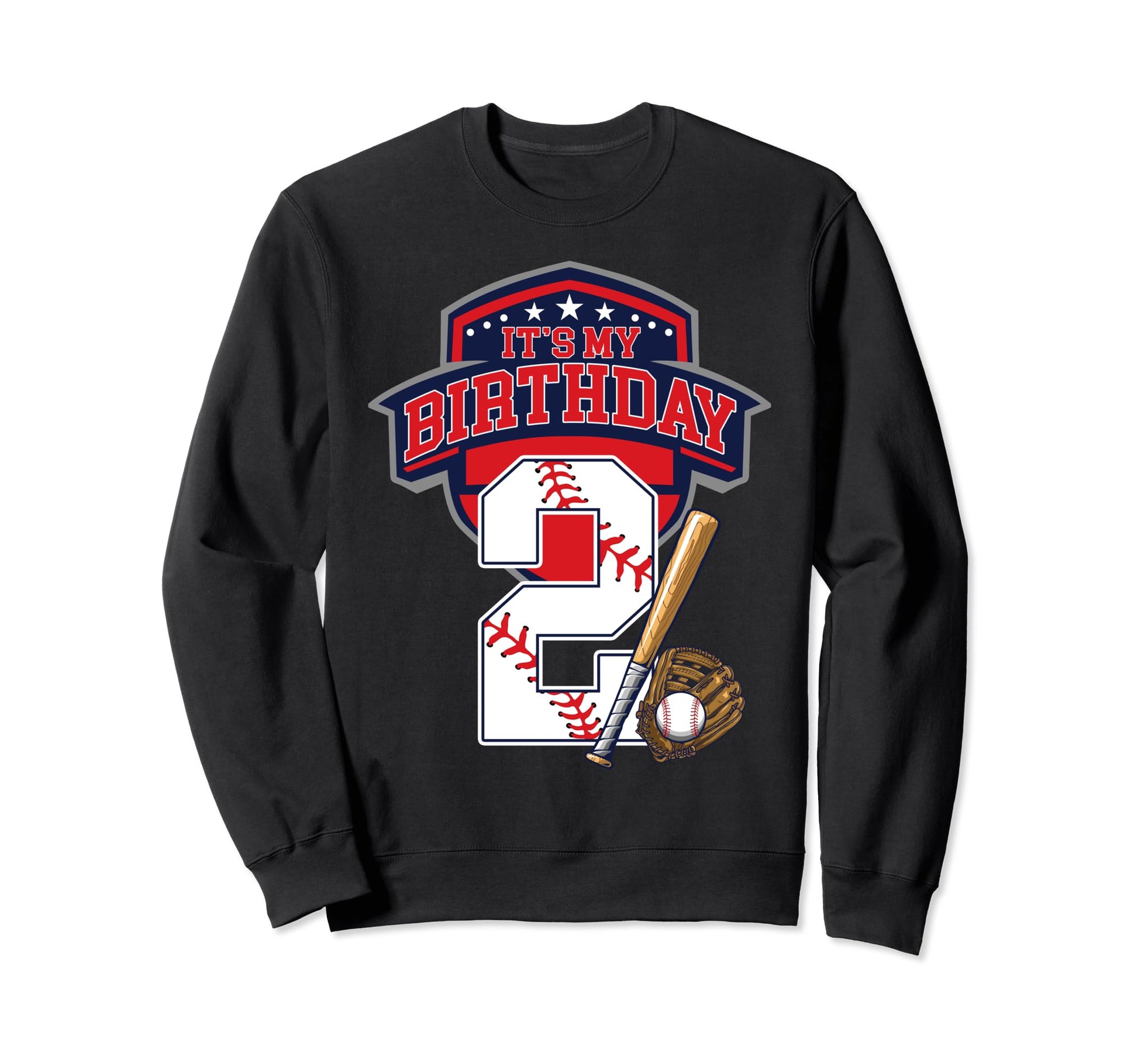 Its My 2Nd Baseball Birthday Sweatshirt - Custom Art Print for Adults - T-Shirt, Sweatshirt, Hoodie