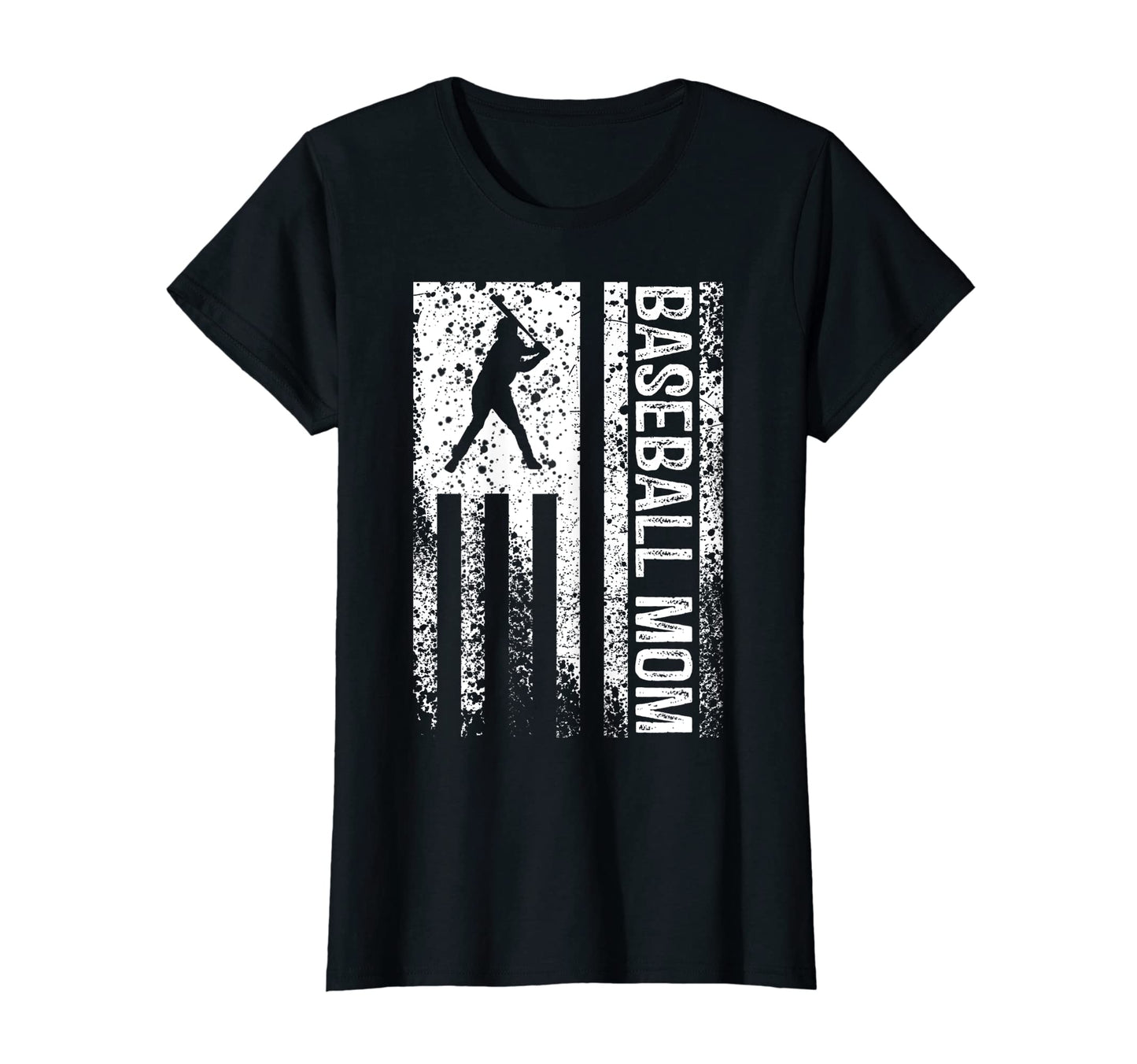Womens Baseball Mom Distressed T-Shirt - Fun Novelty Design Men Women - T-Shirt, Sweatshirt, Hoodie