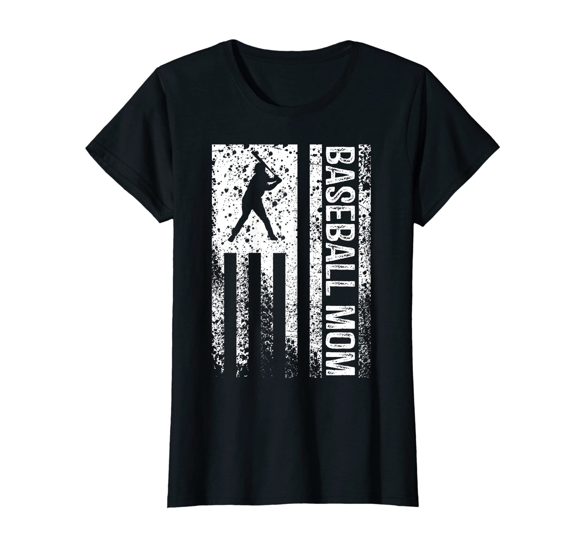 Womens Baseball Mom Distressed T-Shirt - Fun Novelty Design Men Women - T-Shirt, Sweatshirt, Hoodie
