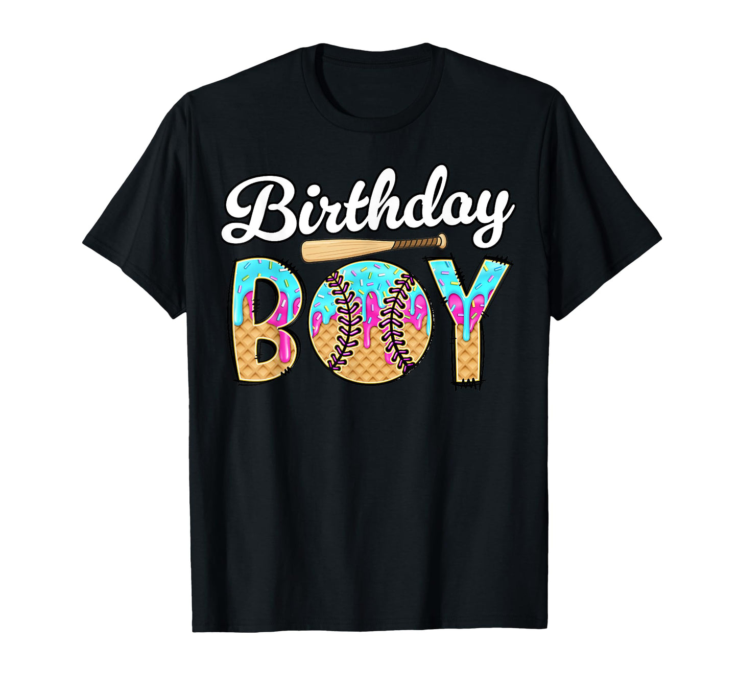 Baseball Drip 5 Year Old Ice Cream Drip T-Shirt - Unique Graphic Unisex - T-Shirt, Sweatshirt, Hoodie