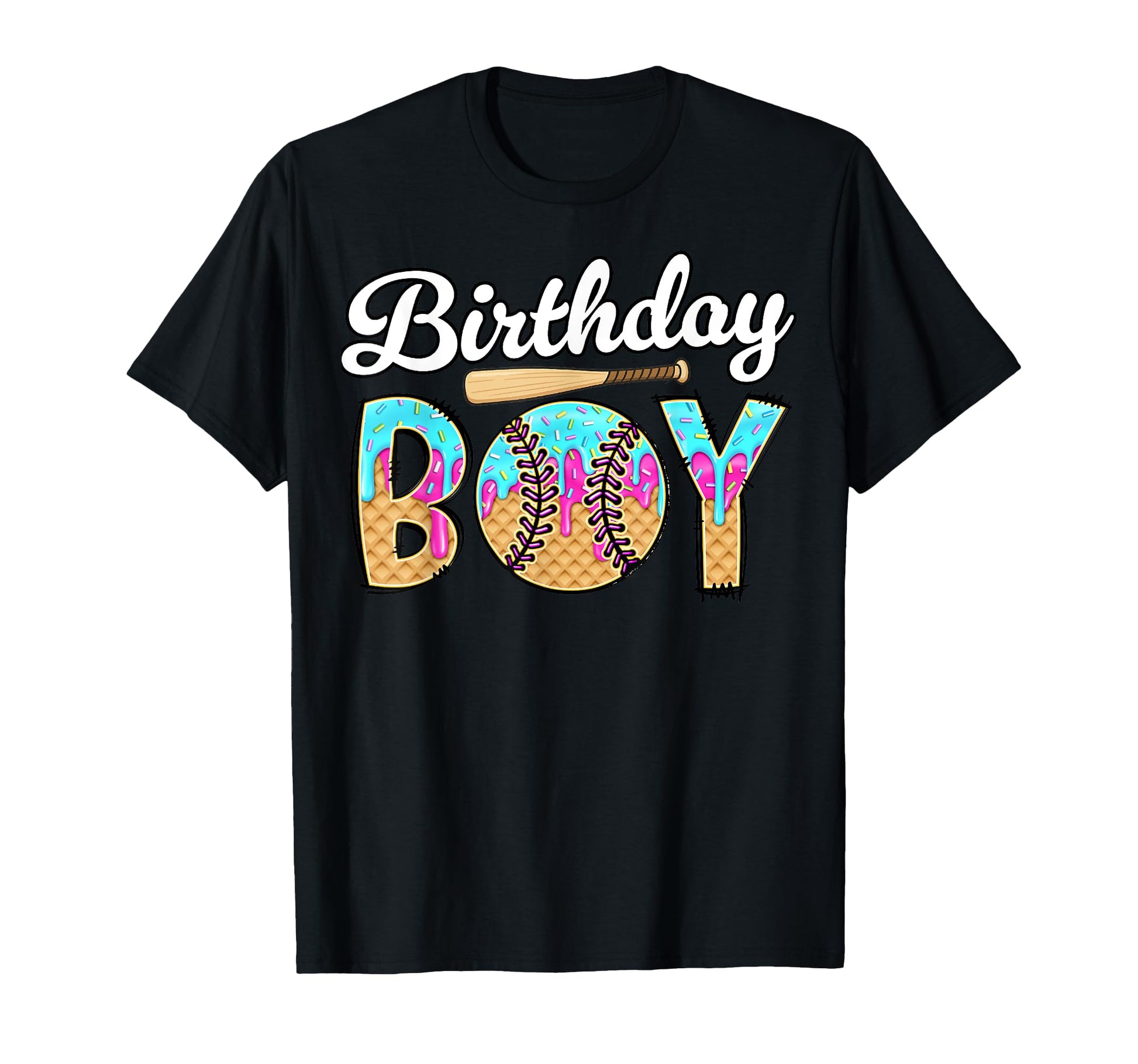 Baseball Drip 5 Year Old Ice Cream Drip T-Shirt - Unique Graphic Unisex - T-Shirt, Sweatshirt, Hoodie