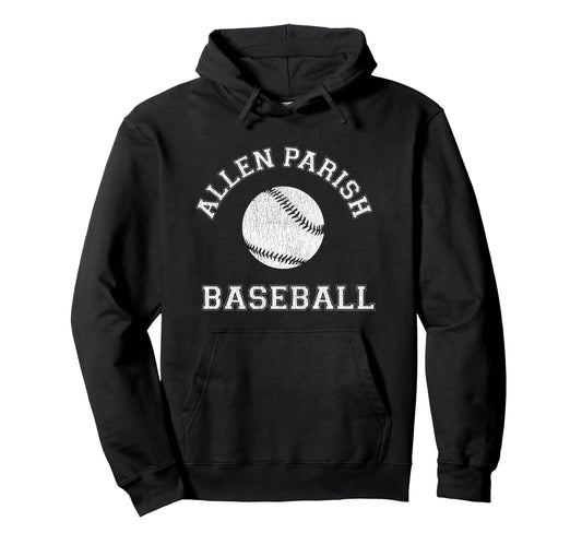 Allen Parish Baseball Distressed Hoodie - Trendy Graphic Unisex - T-Shirt, Sweatshirt, Hoodie