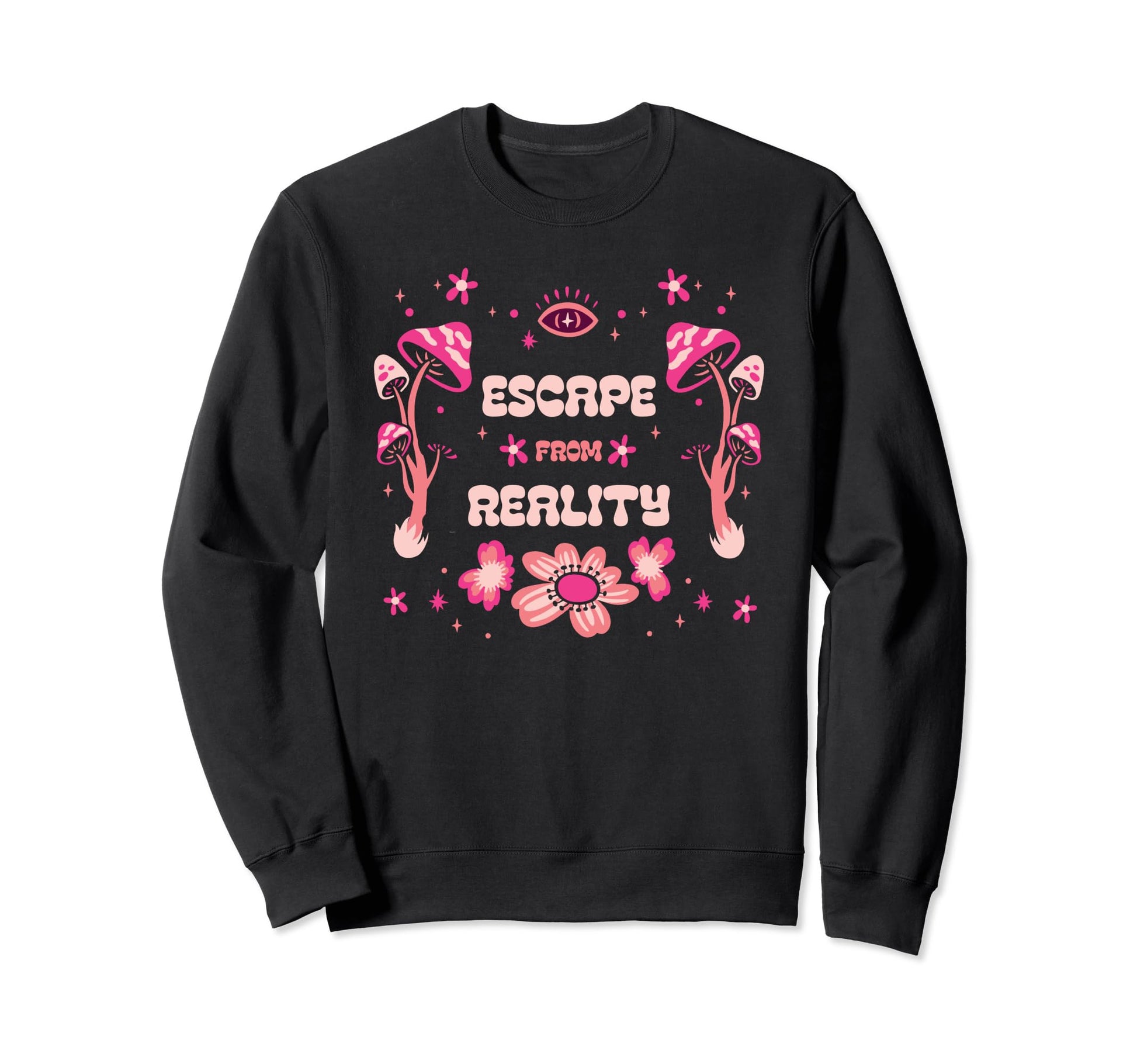 Magic Mushrooms Psychedelic Trip Sweatshirt - Custom Art Print Men Women - T-Shirt, Sweatshirt, Hoodie
