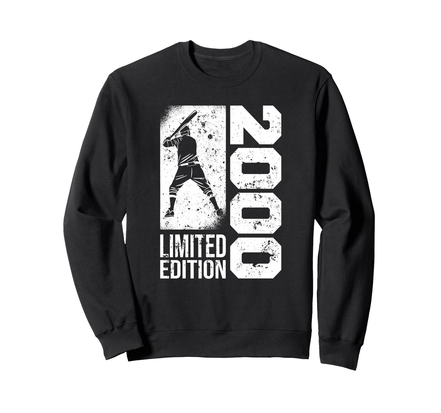 Baseball Player Born 2000 Sweatshirt - Streetwear Style for Adults - T-Shirt, Sweatshirt, Hoodie
